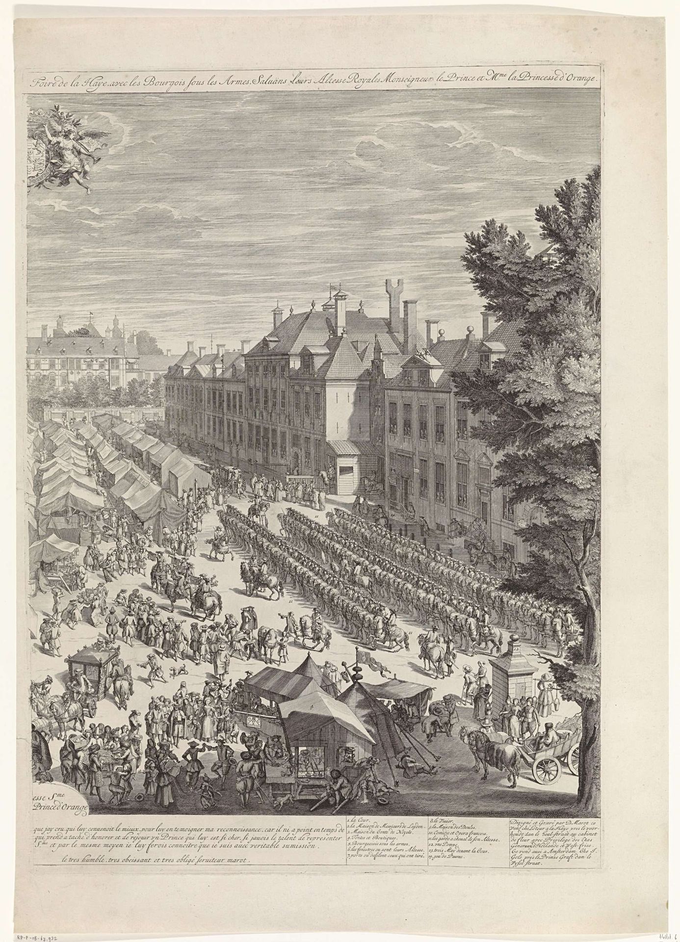 Haagse Kermis met de prins en prinses van Oranje, 1686 (rechterblad) by Daniël (I) Marot