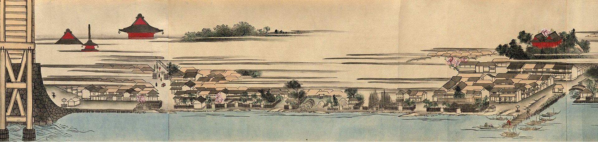 Both Banks of the Sumida River by Tsuruoka Rosui