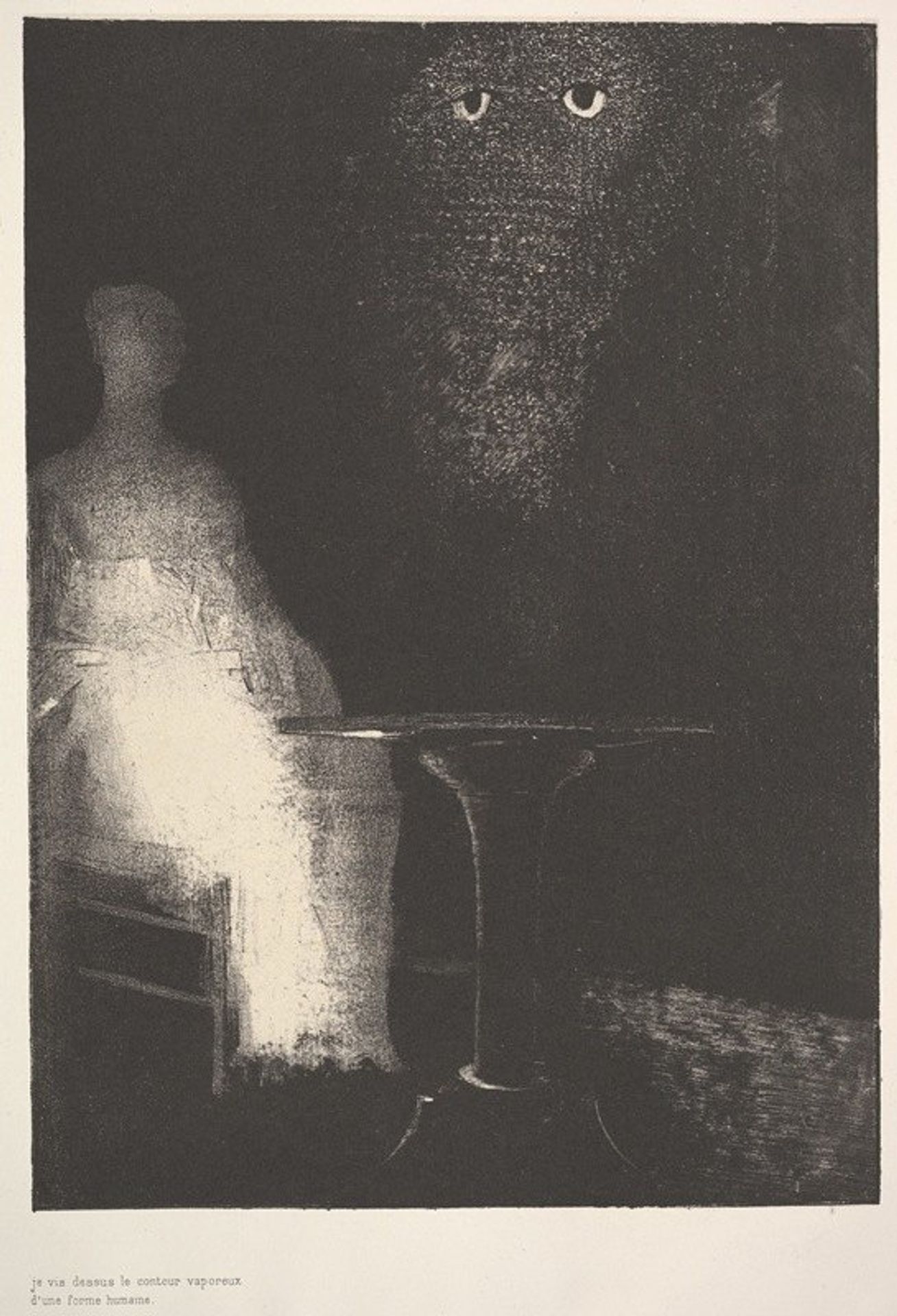 Below, I saw the vaporous contours of a human form by Odilon Redon