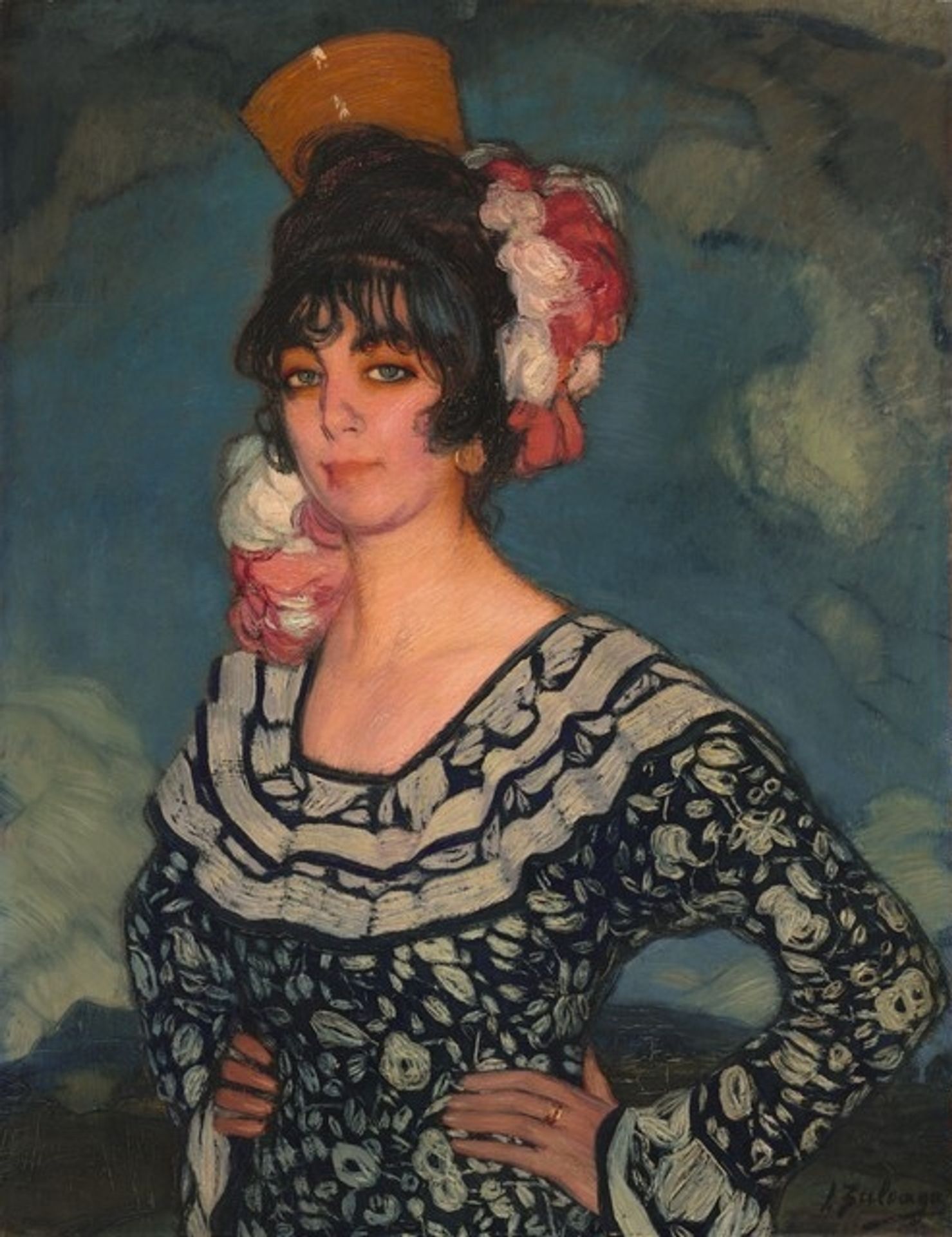Woman in Andalusian Dress by Ignacio Zuloaga