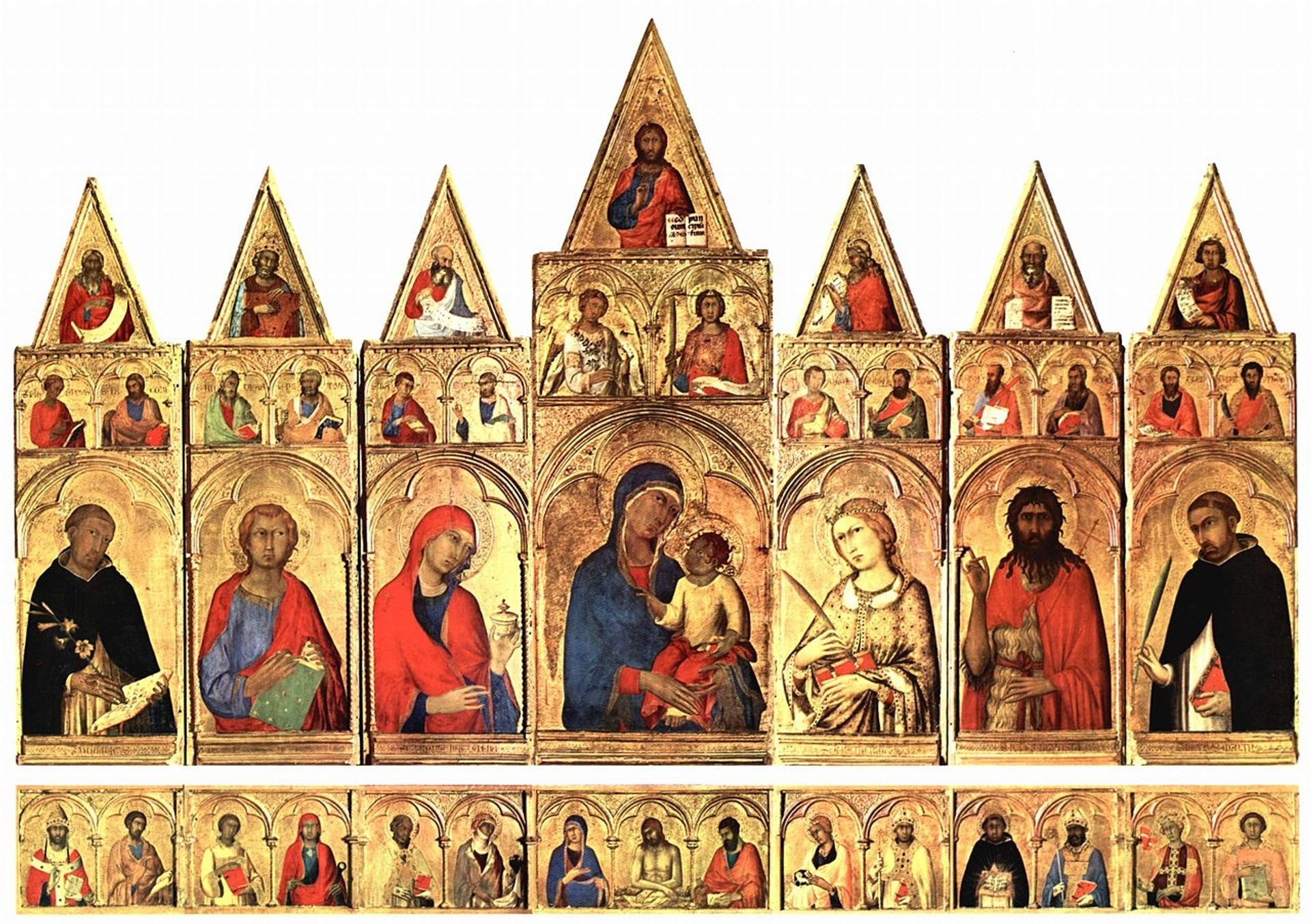 Saint Catherine of Alexandria Polyptych - Simone Martini | Artera ...