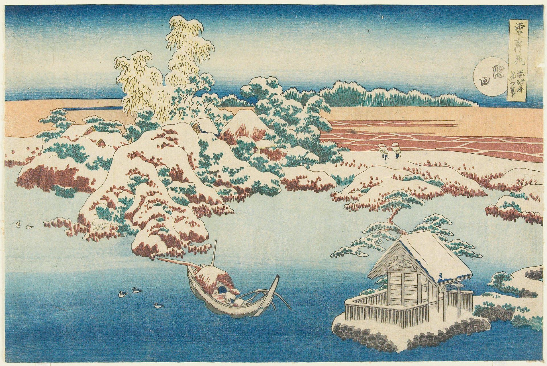 Snow on the Sumida River by Katsushika Hokusai