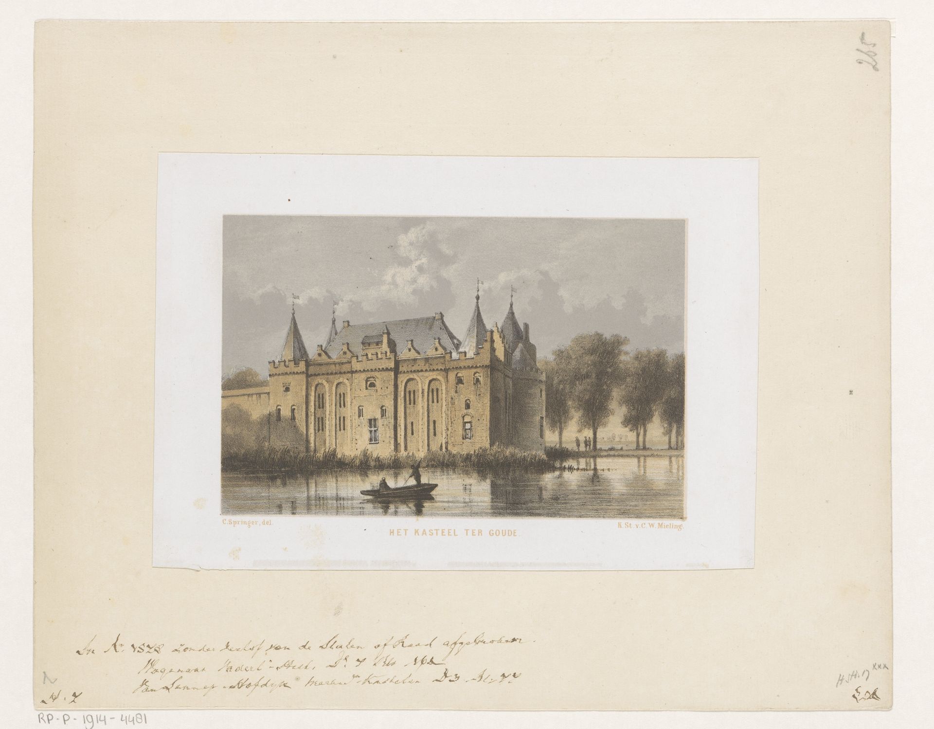 Kasteel van Gouda by Cornelis Springer
