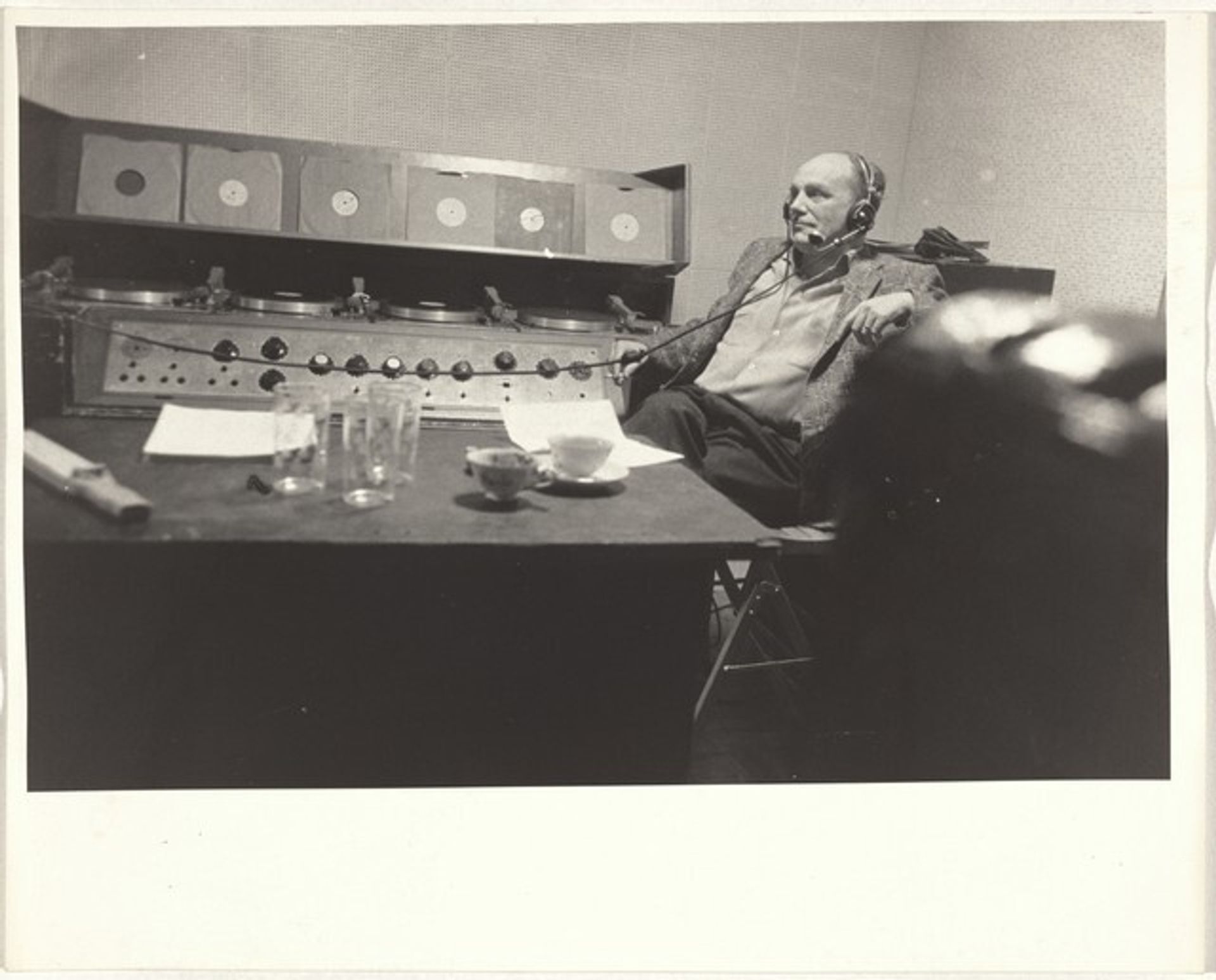 Man in NBC recording studio--Burbank, California by Robert Frank