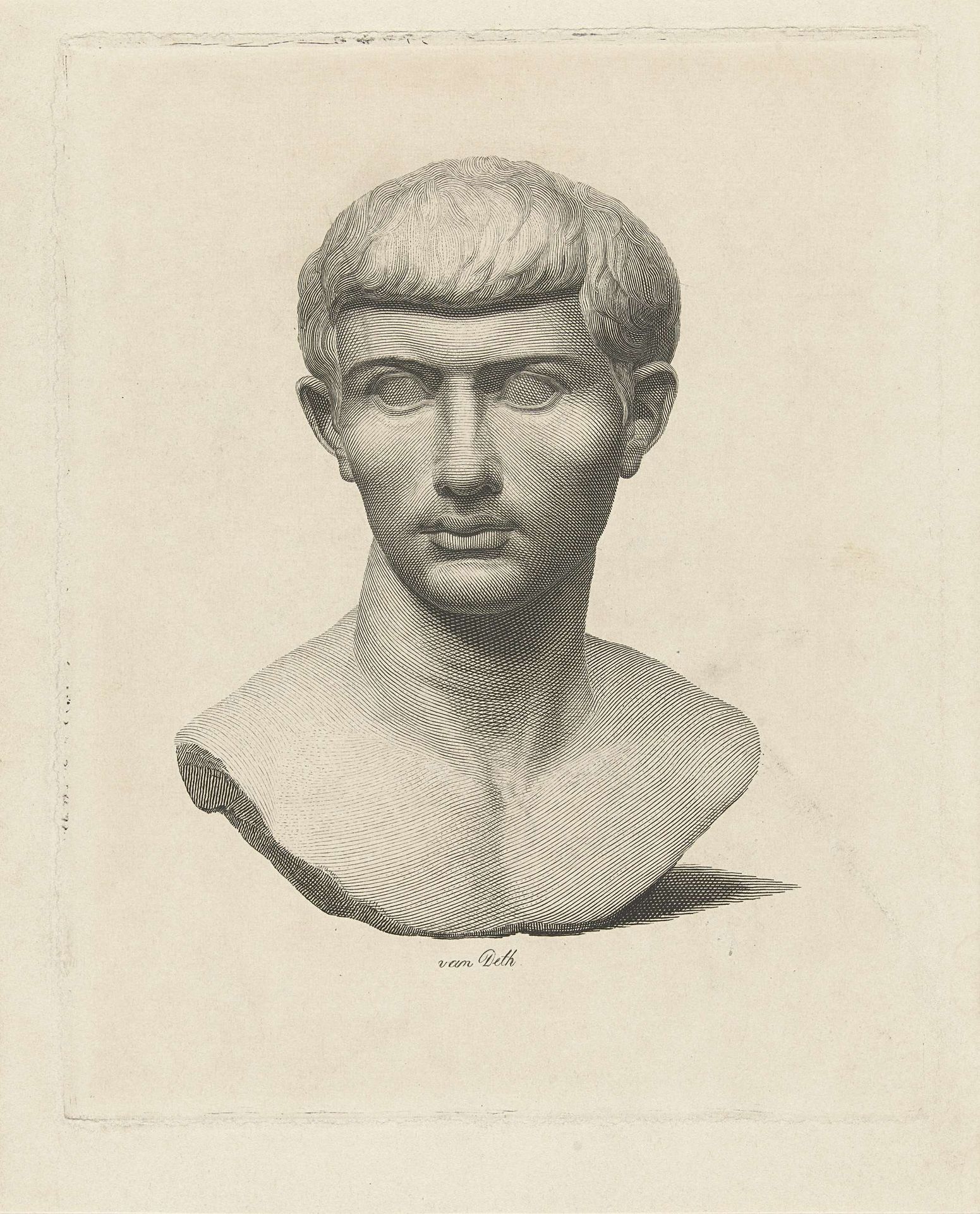 Buste van sculptuur van man by Lubertus Teunis van Deth
