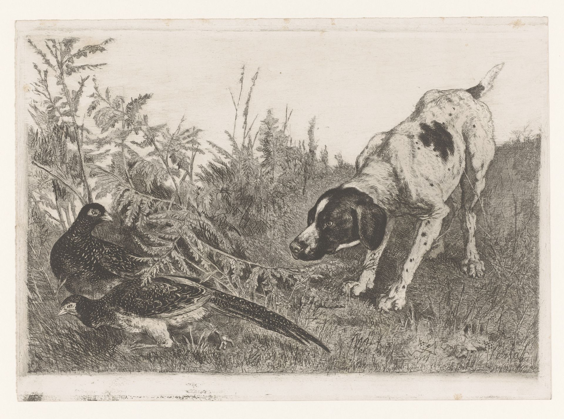 Jacht op fazanten by Charles Verlat
