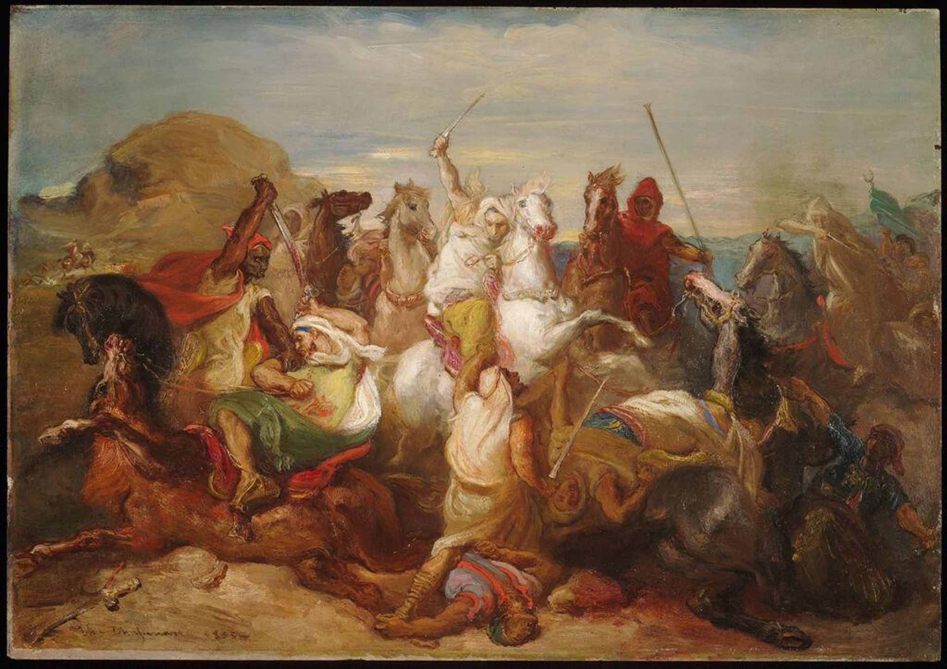 Battle of Arab Horsemen by Théodore Chassériau