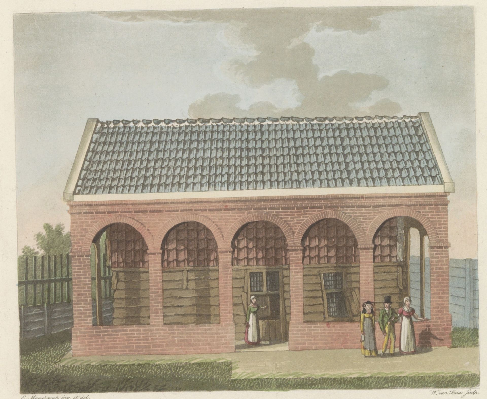 Tsaar Peterhuisje te Zaandam, 1824 by Willem van Senus