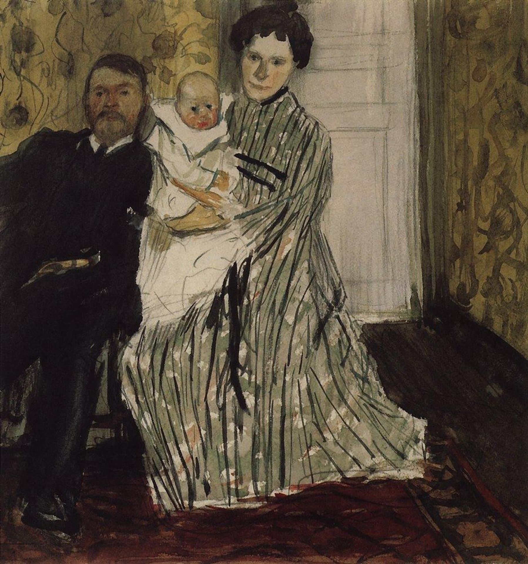 Family Portrait by Boris Kustodiev