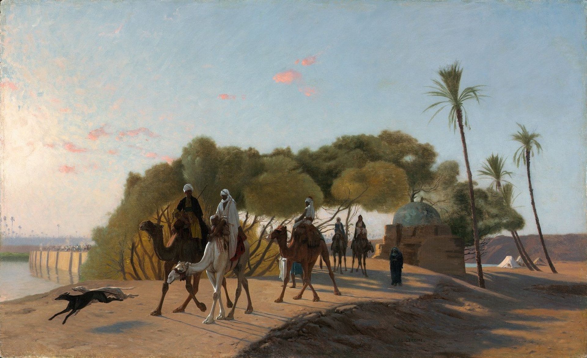 Leaving the Oasis by Jean-Léon Gérôme