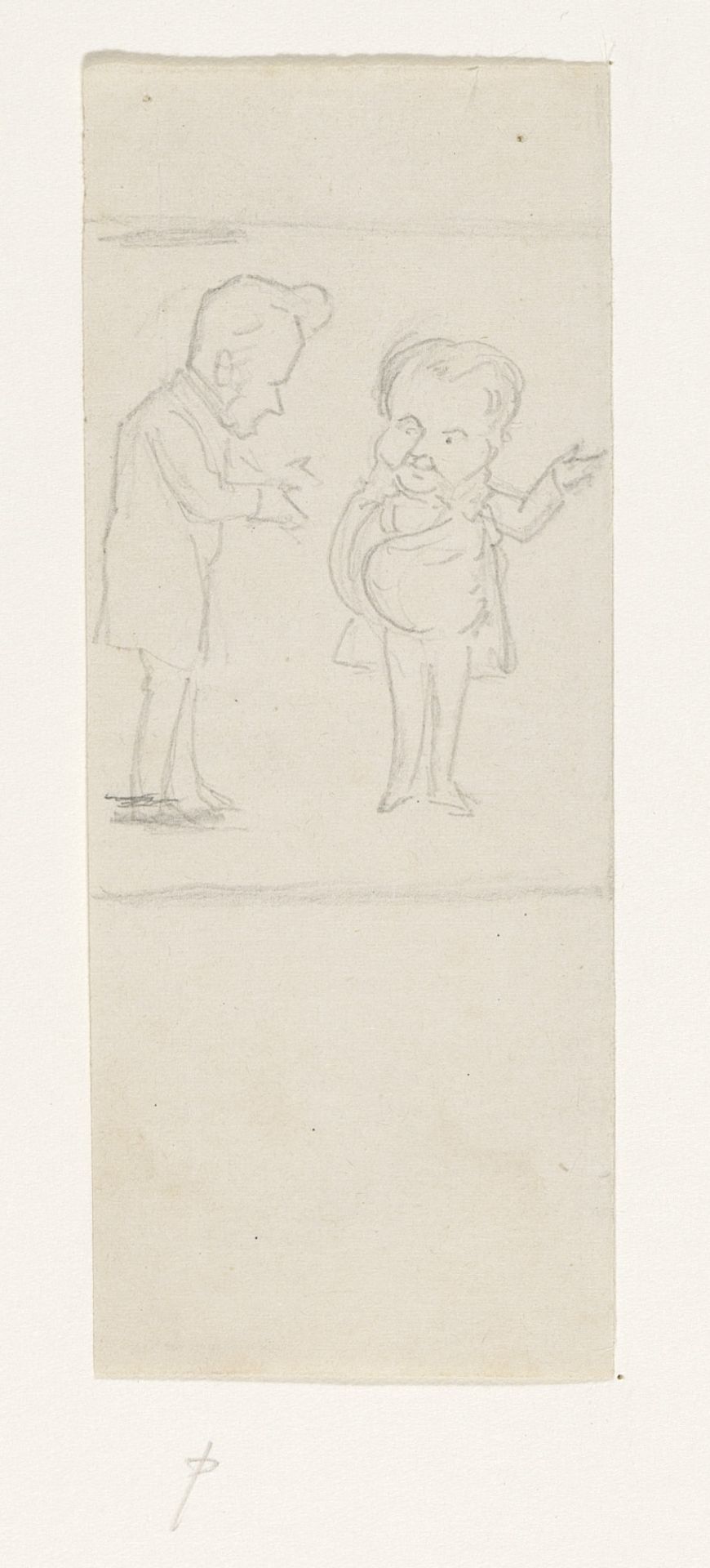 Karikatuur van minister Heemskerk en kamerlid Wintgens by Johan Michaël Schmidt Crans
