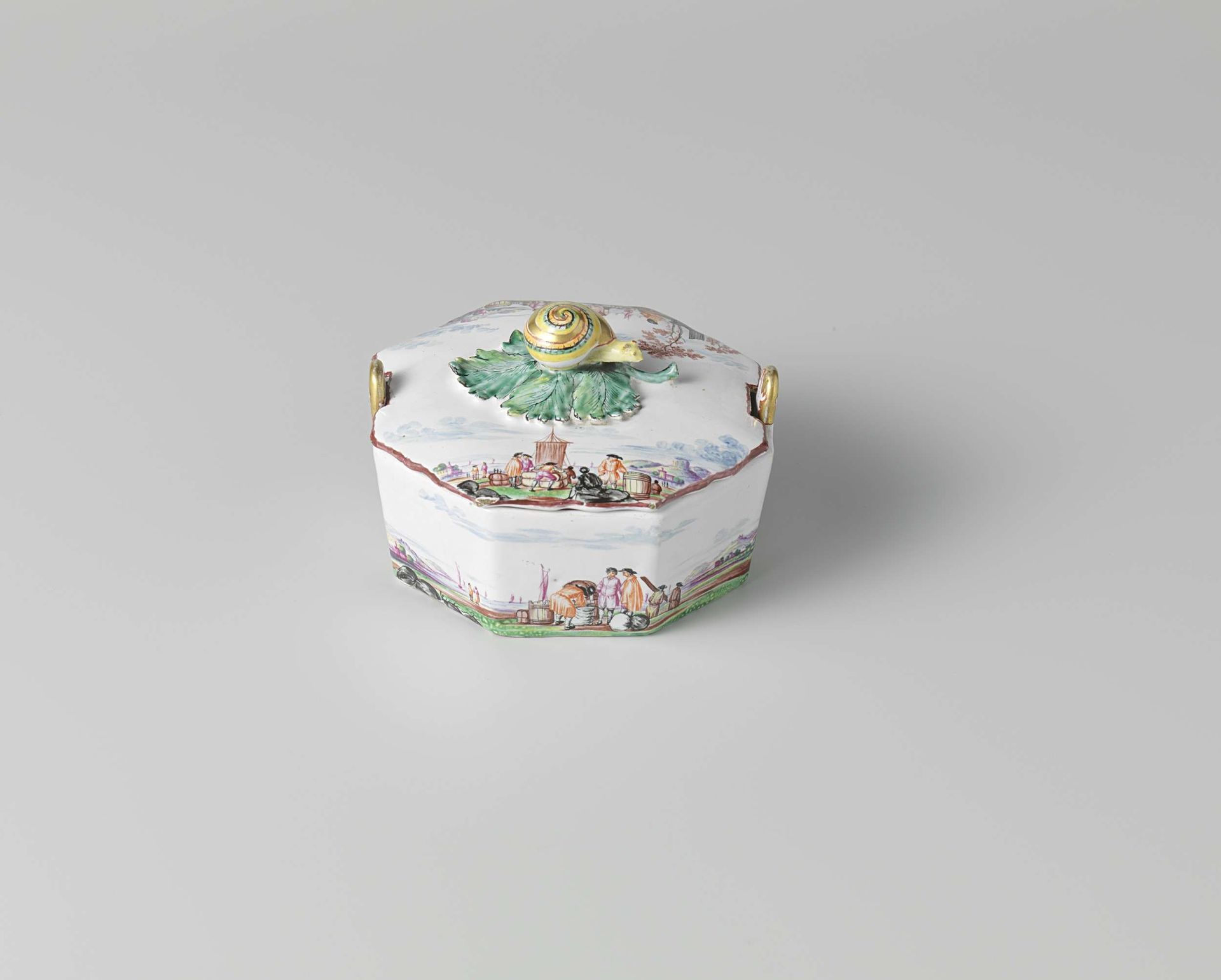 Two butter dishes by De Drie Posteleyne Astonne