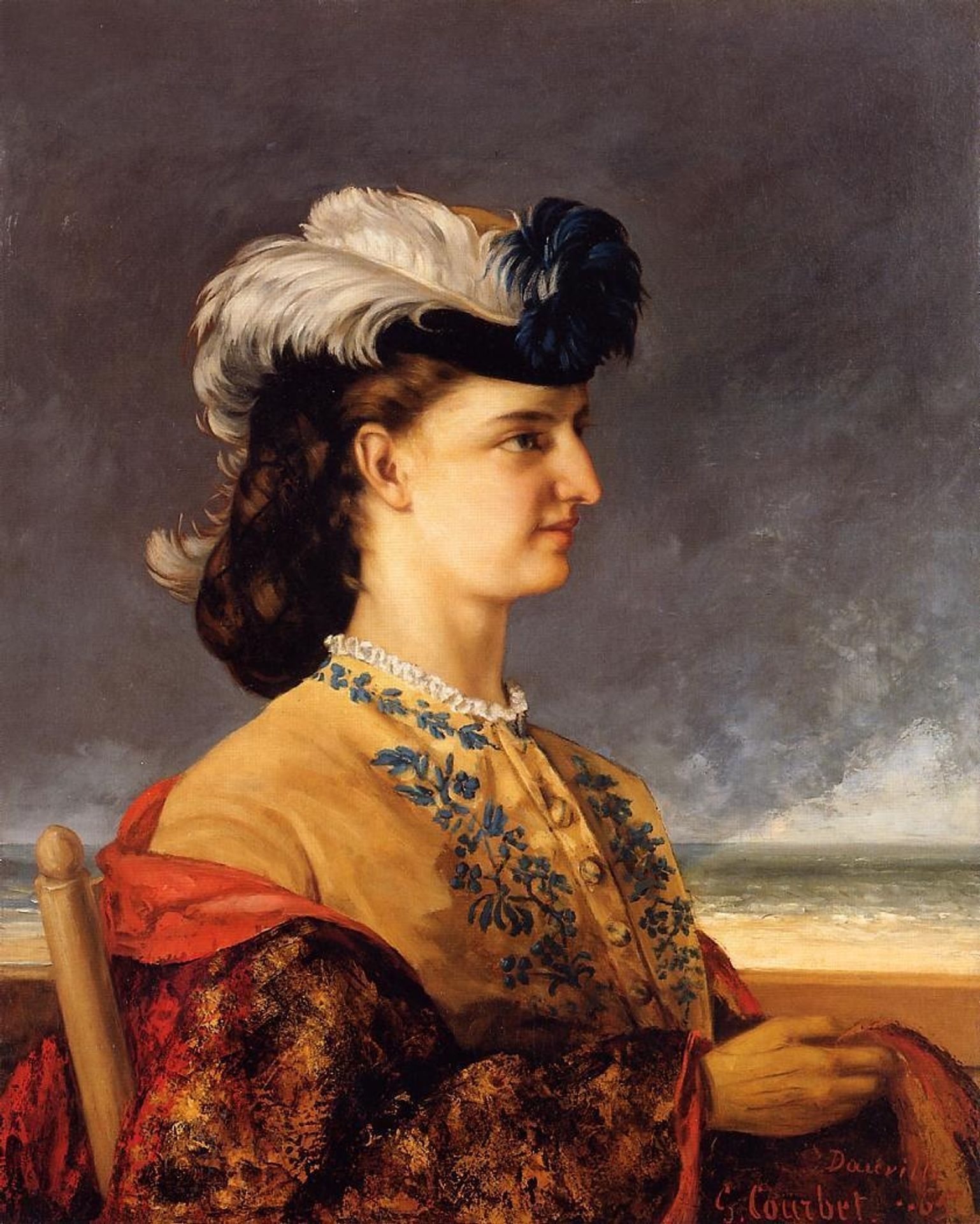 Portrait of Countess Therese Burnswick by Gustave Courbet