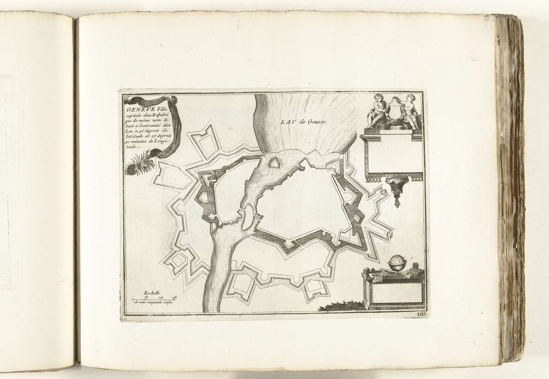 Plattegrond van Genève, ca. 1702 by Anonymous