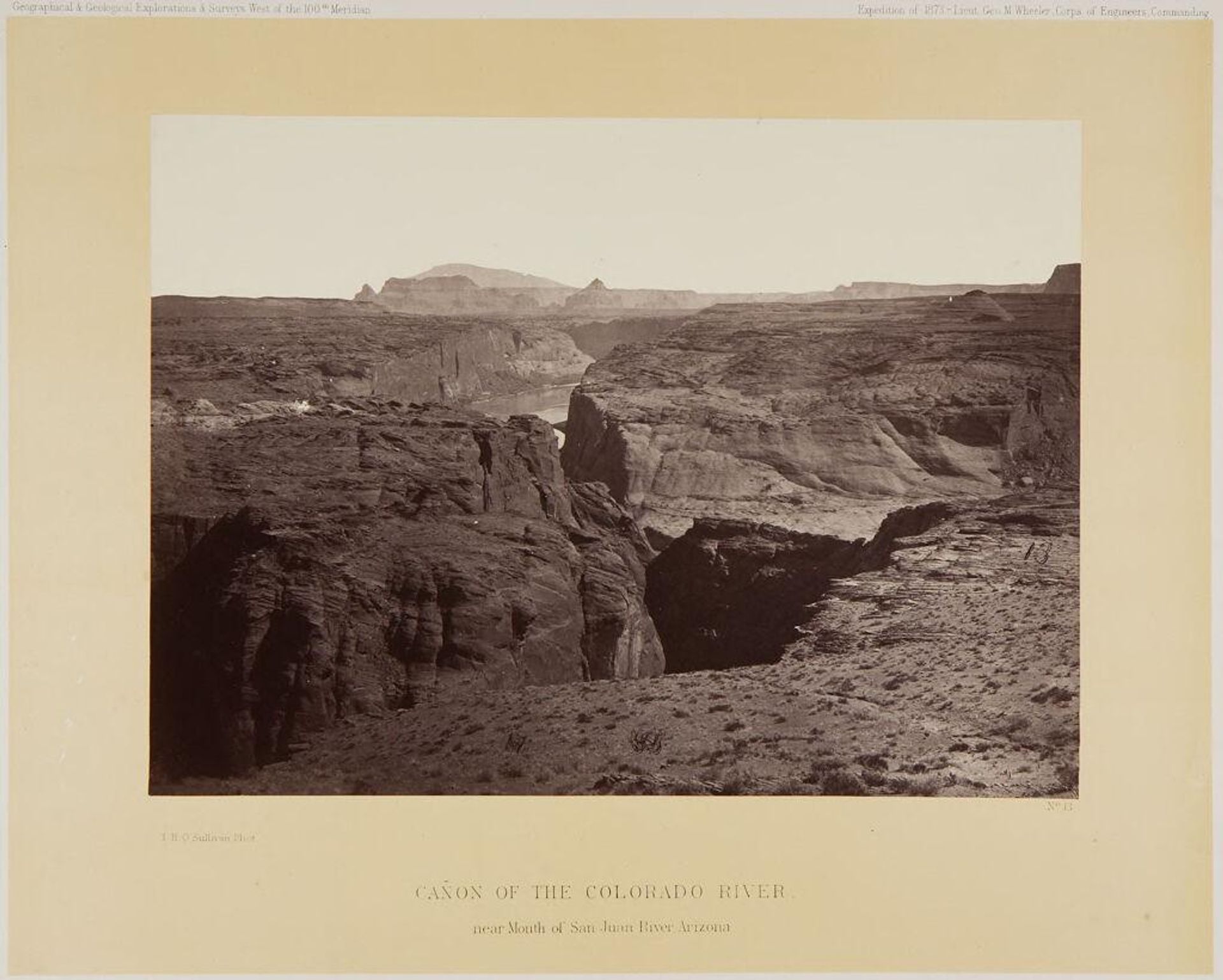 Canon of the Colorado River, near Mouth of San Juan River, Arizona by Timothy H. O'Sullivan