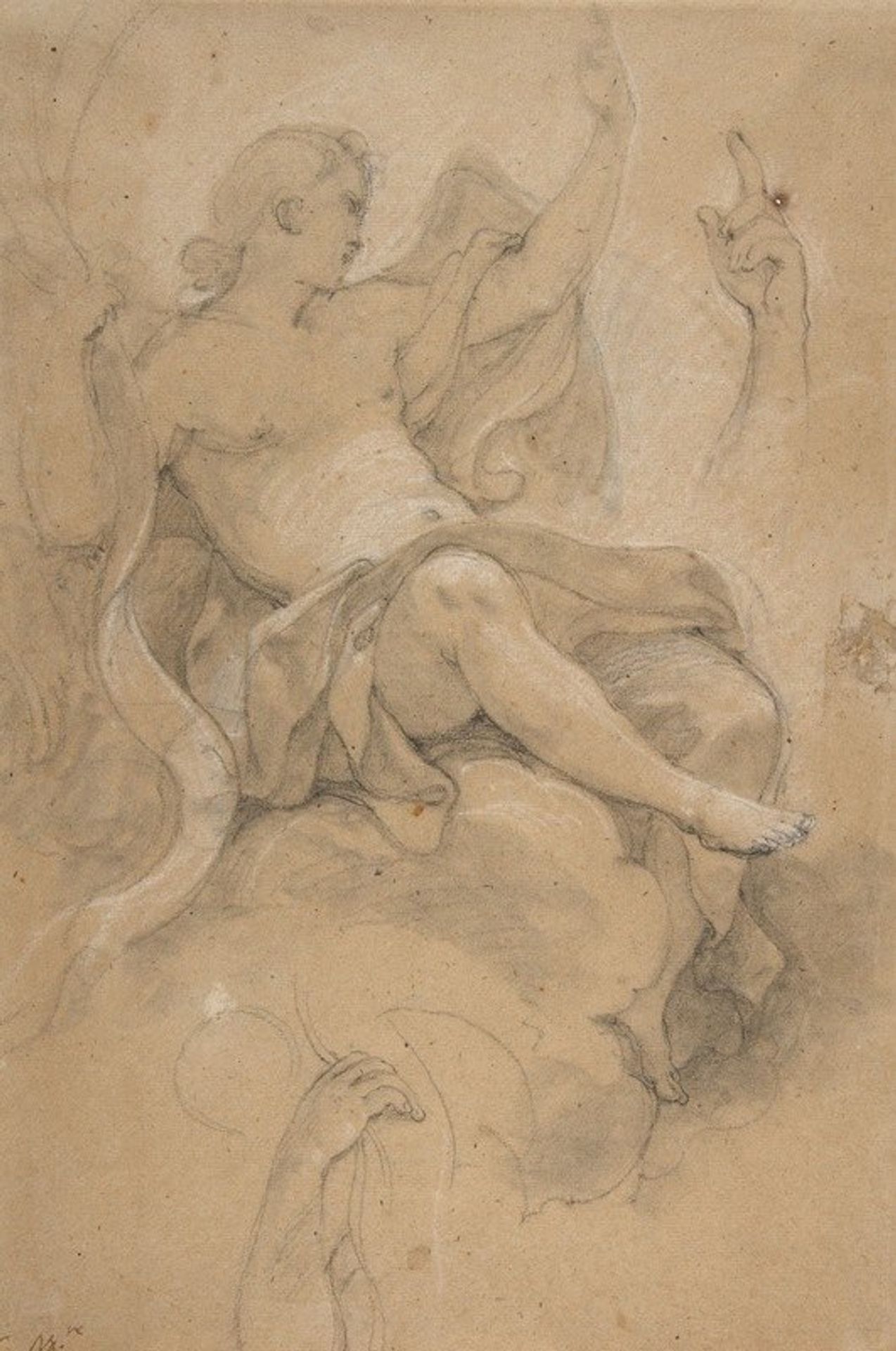 Angel Holding a Banderole by Charles-Joseph Natoire