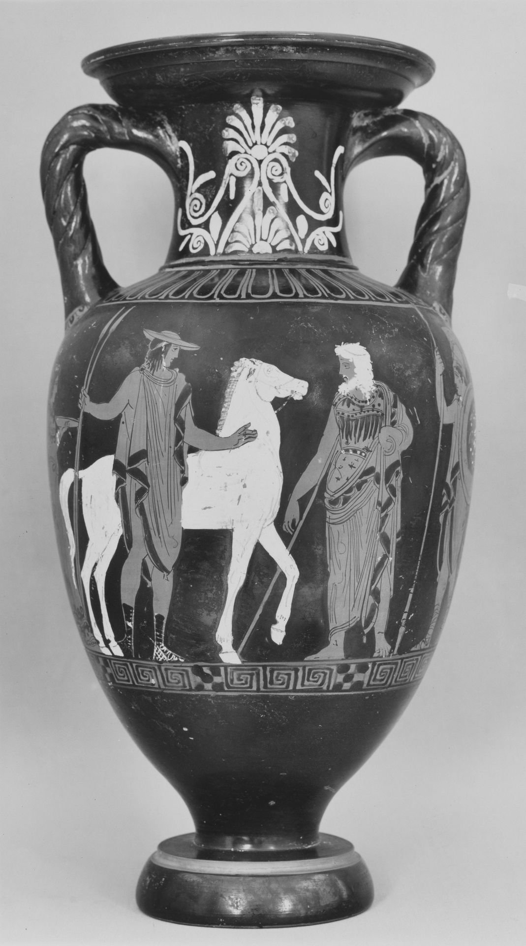 Terracotta neck-amphora (jar) with twisted handles by Anonymous