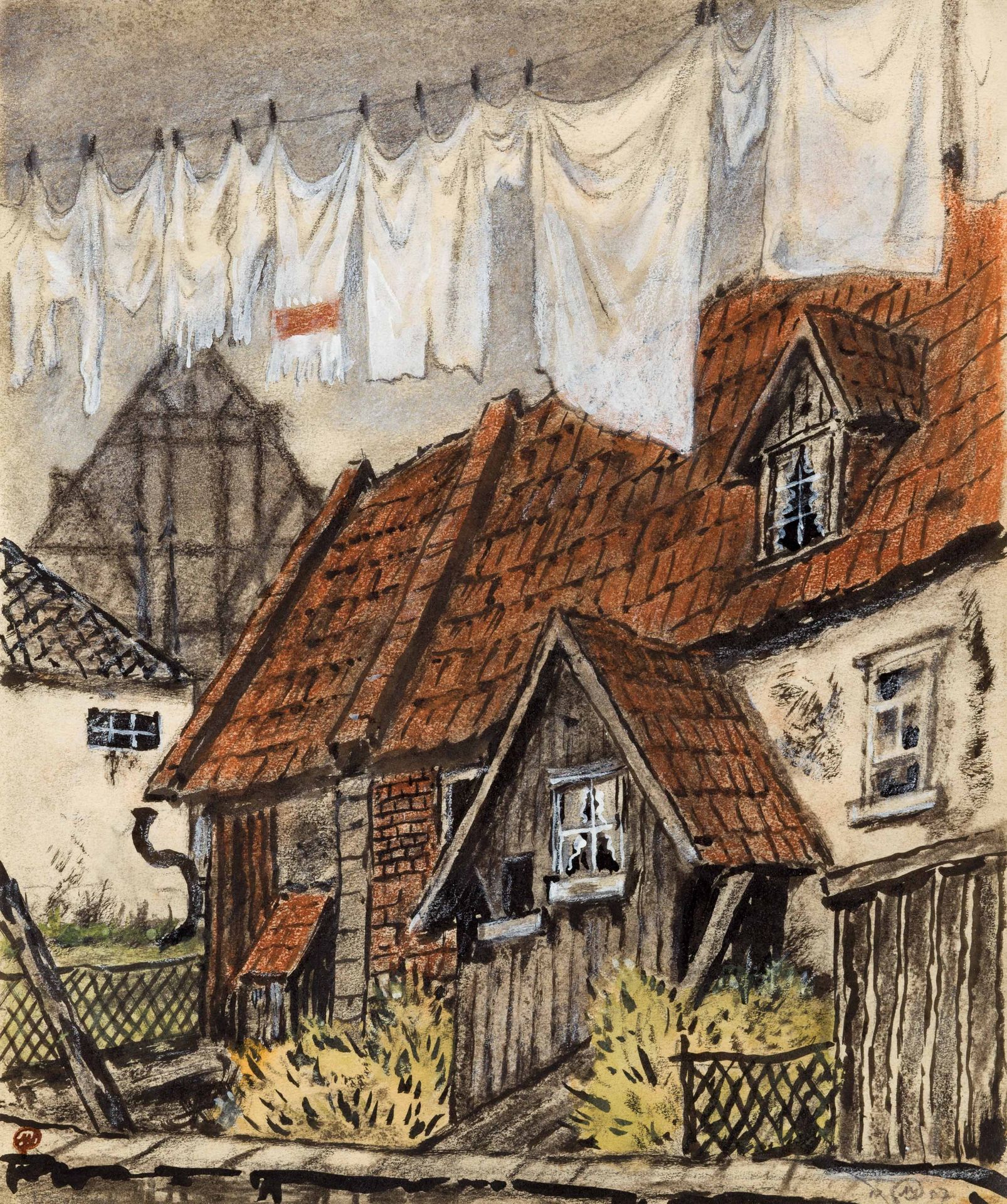 Old House in Germany by Mstislav Dobuzhinsky