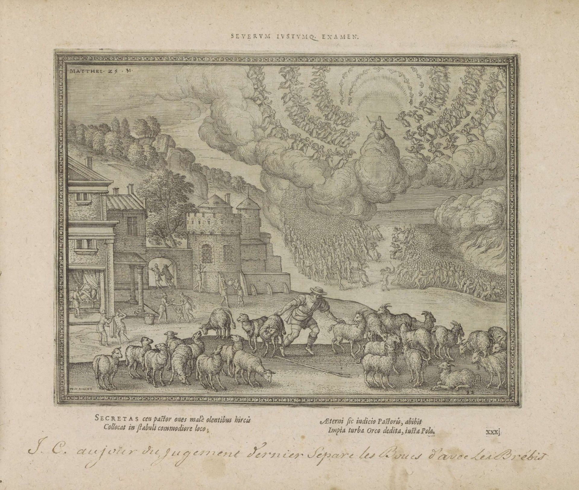 Scheiden van de schapen en de bokken / Laatste Oordeel by Pieter van der (I) Borcht