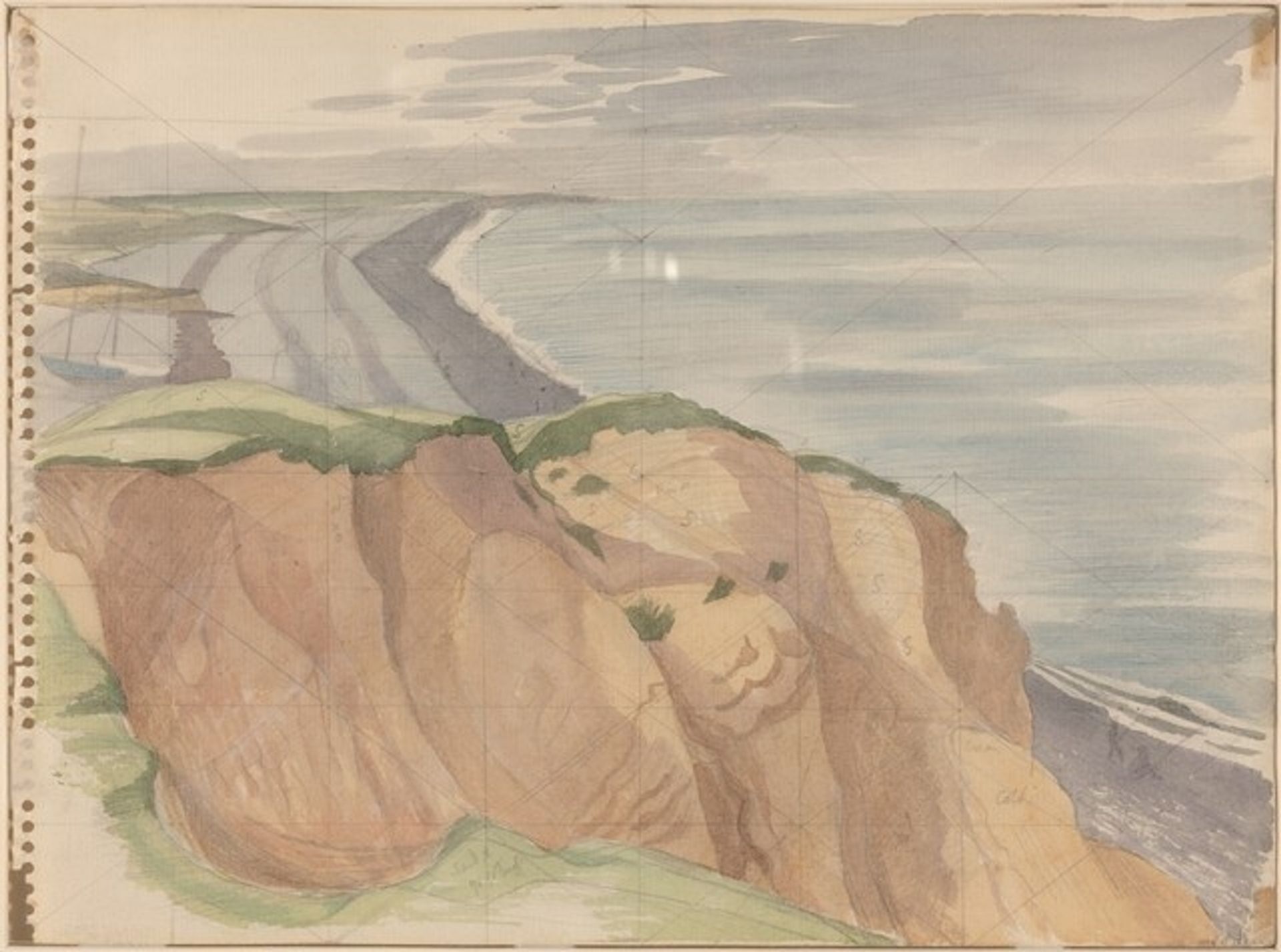 Cliff End, Weybourne [verso] by John Northcote Nash