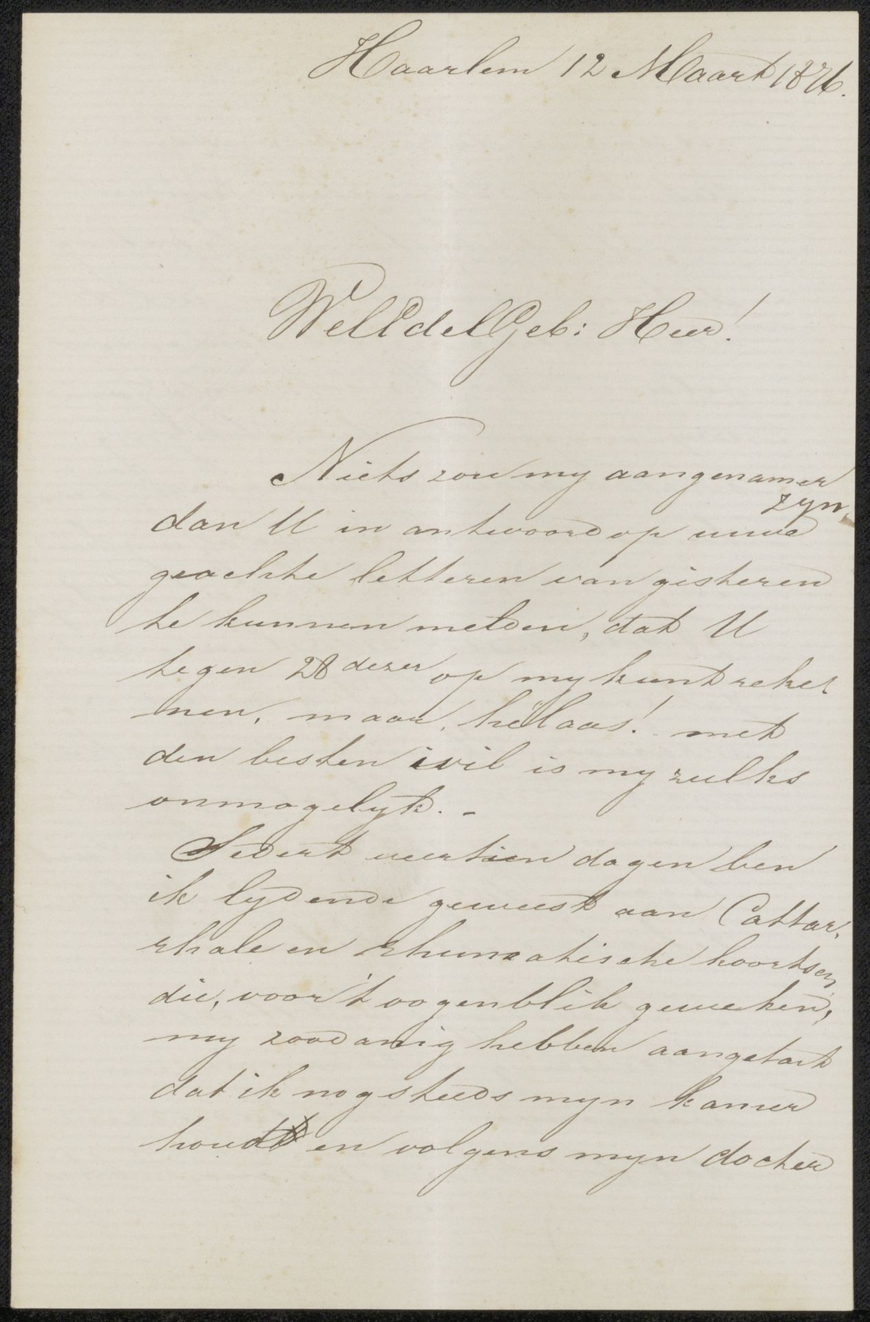 Brief aan anoniem by Hendrik Jacobus Scholten