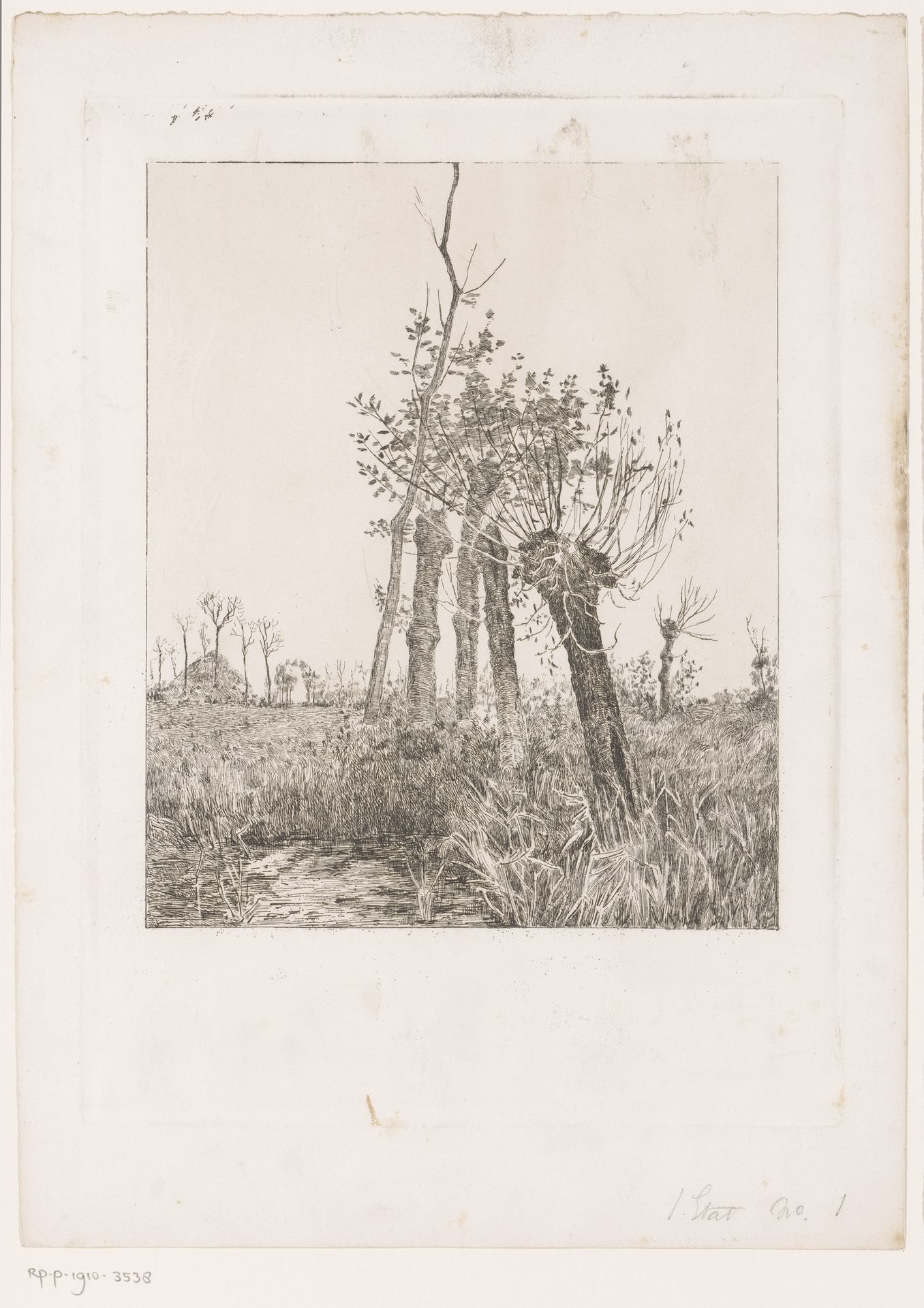 Winterlandschap met wilgen by Jules Guiette