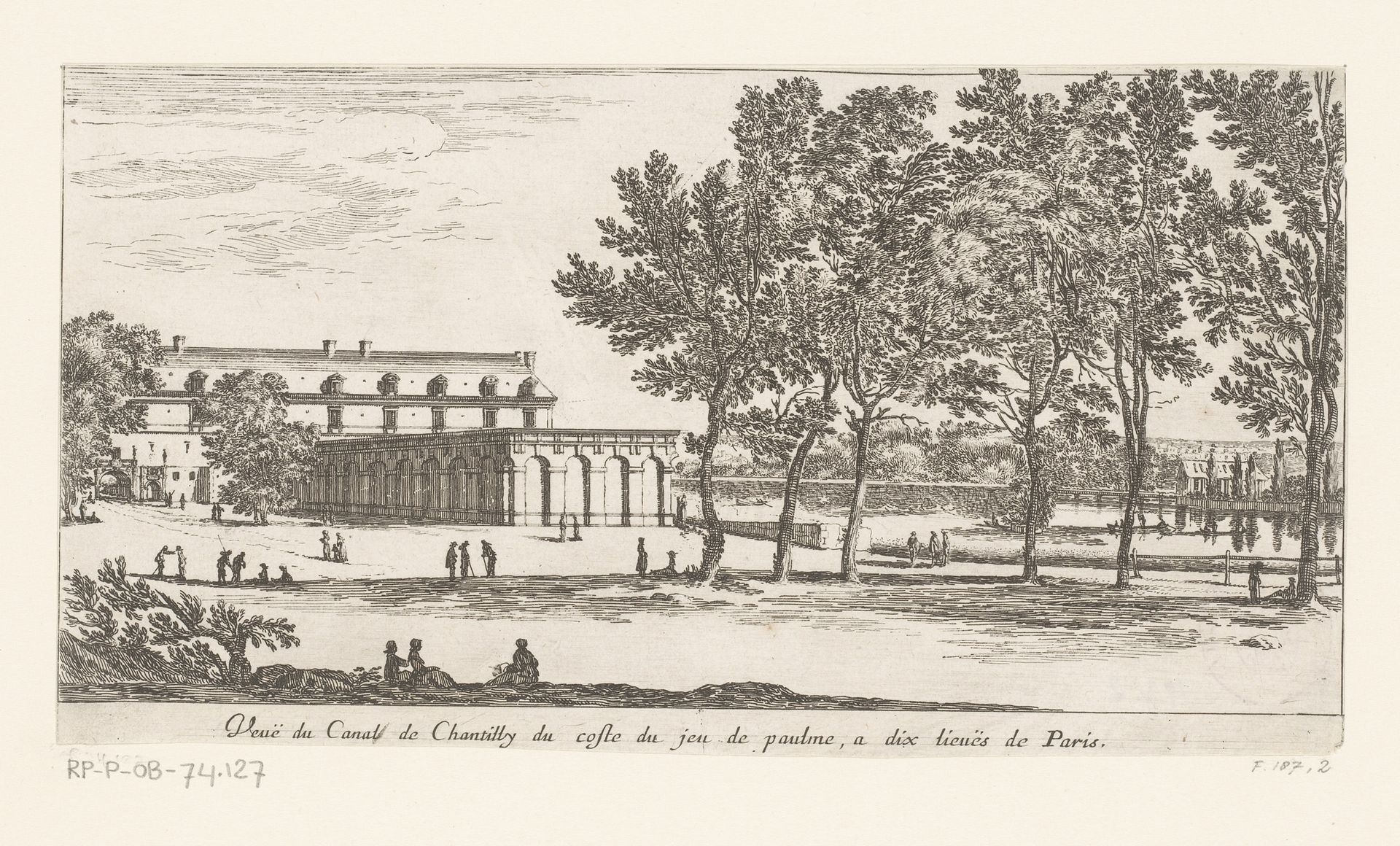 Gezicht op het kanaal van Chantilly by Israel Silvestre