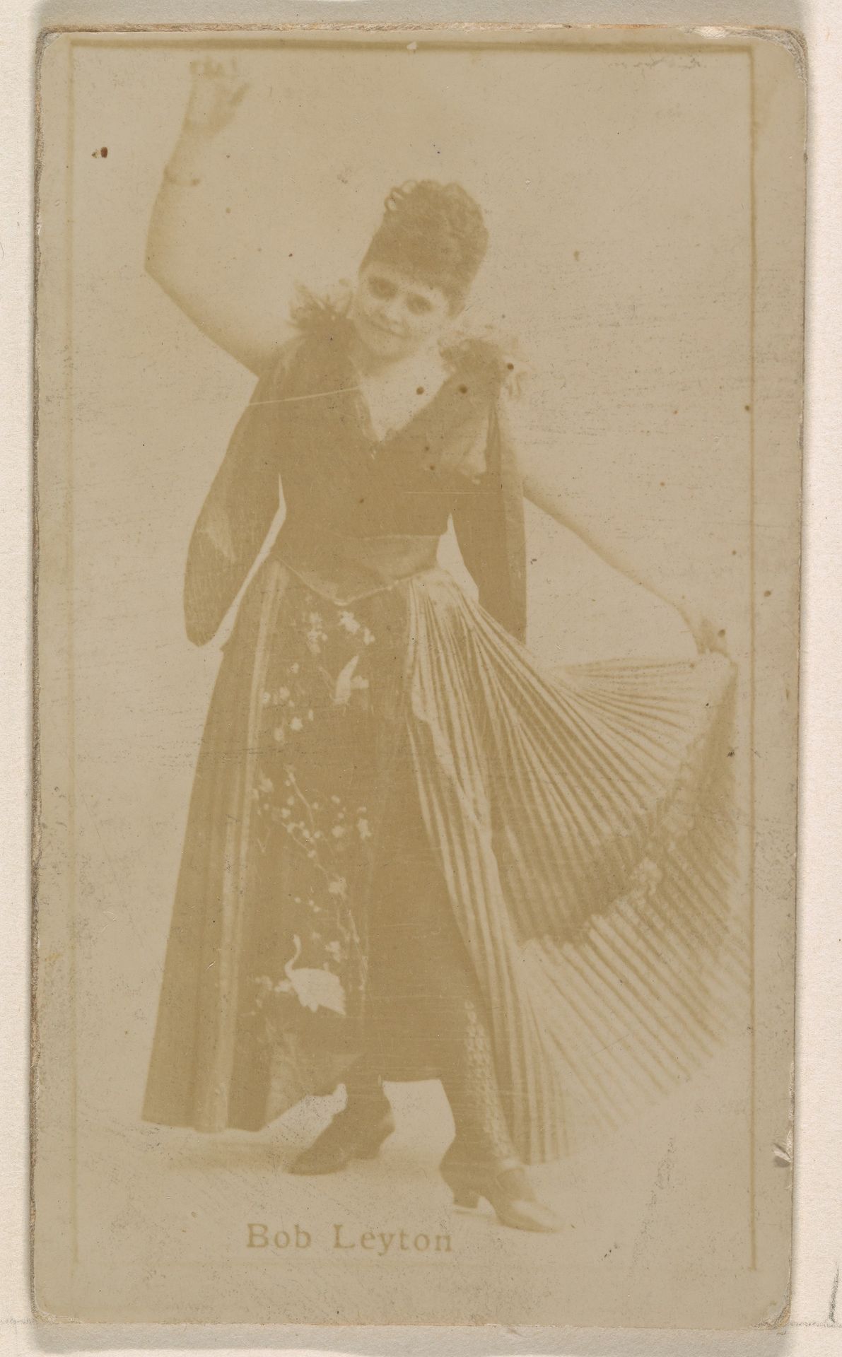 Bob Leyton, from the Actresses series (N245) issued by Kinney Brothers to promote Sweet Caporal Cigarettes by Kinney Brothers Tobacco Company