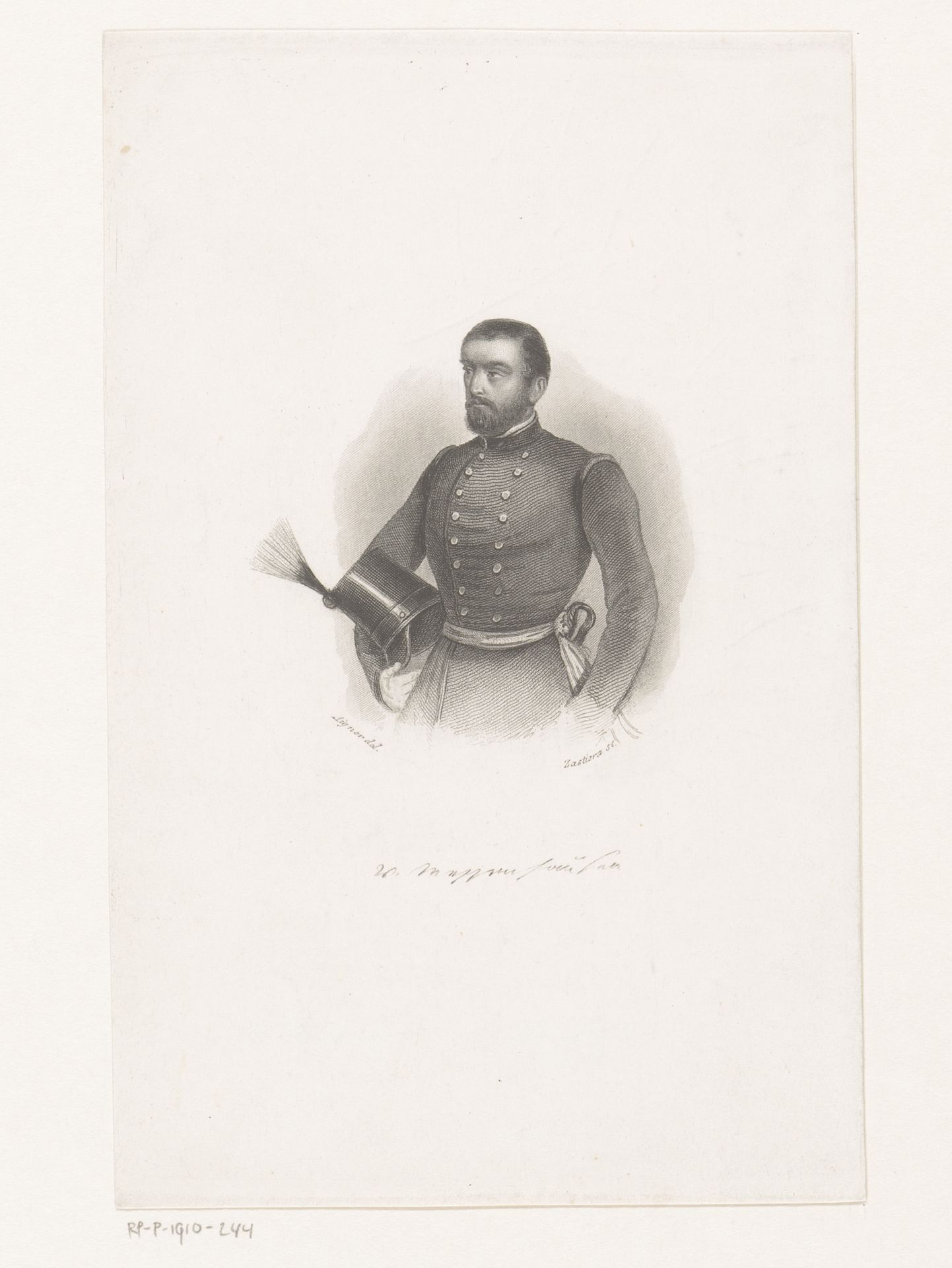 Portret van Wenzel Messenhauser by Franz Zastera