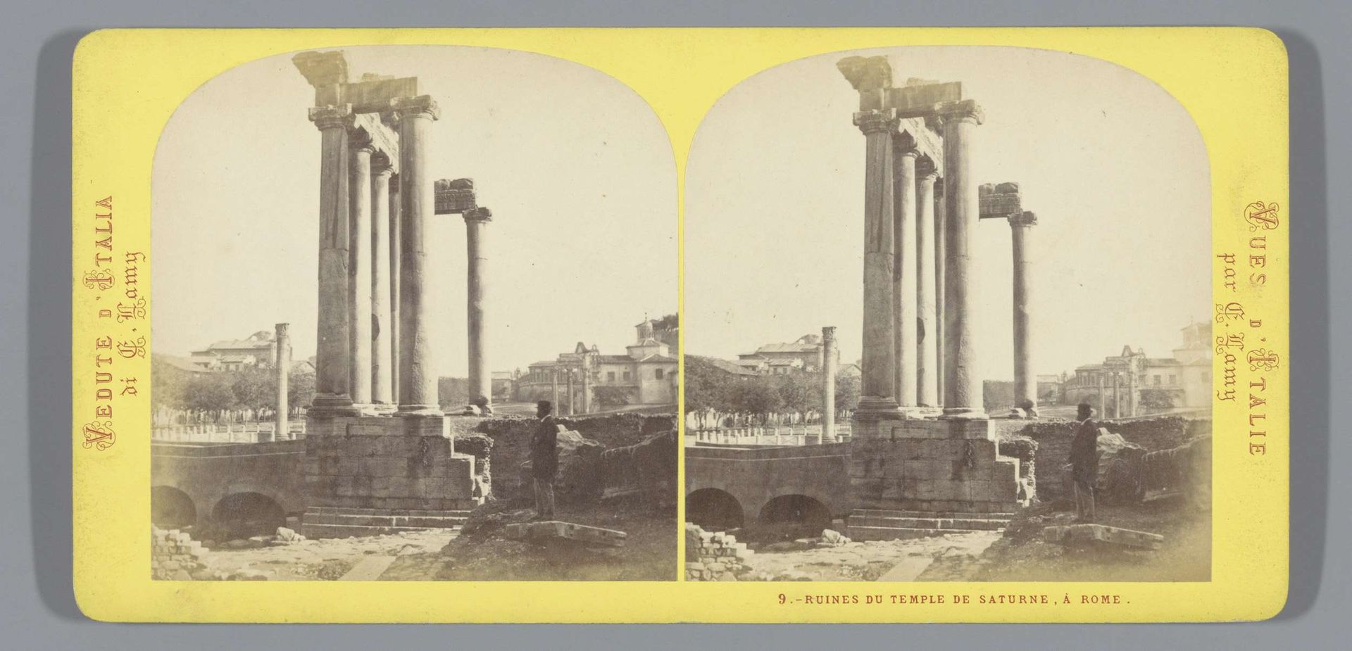 Tempel van Saturnus op het Forum Romanum by Ernest Eléonor Pierre Lamy