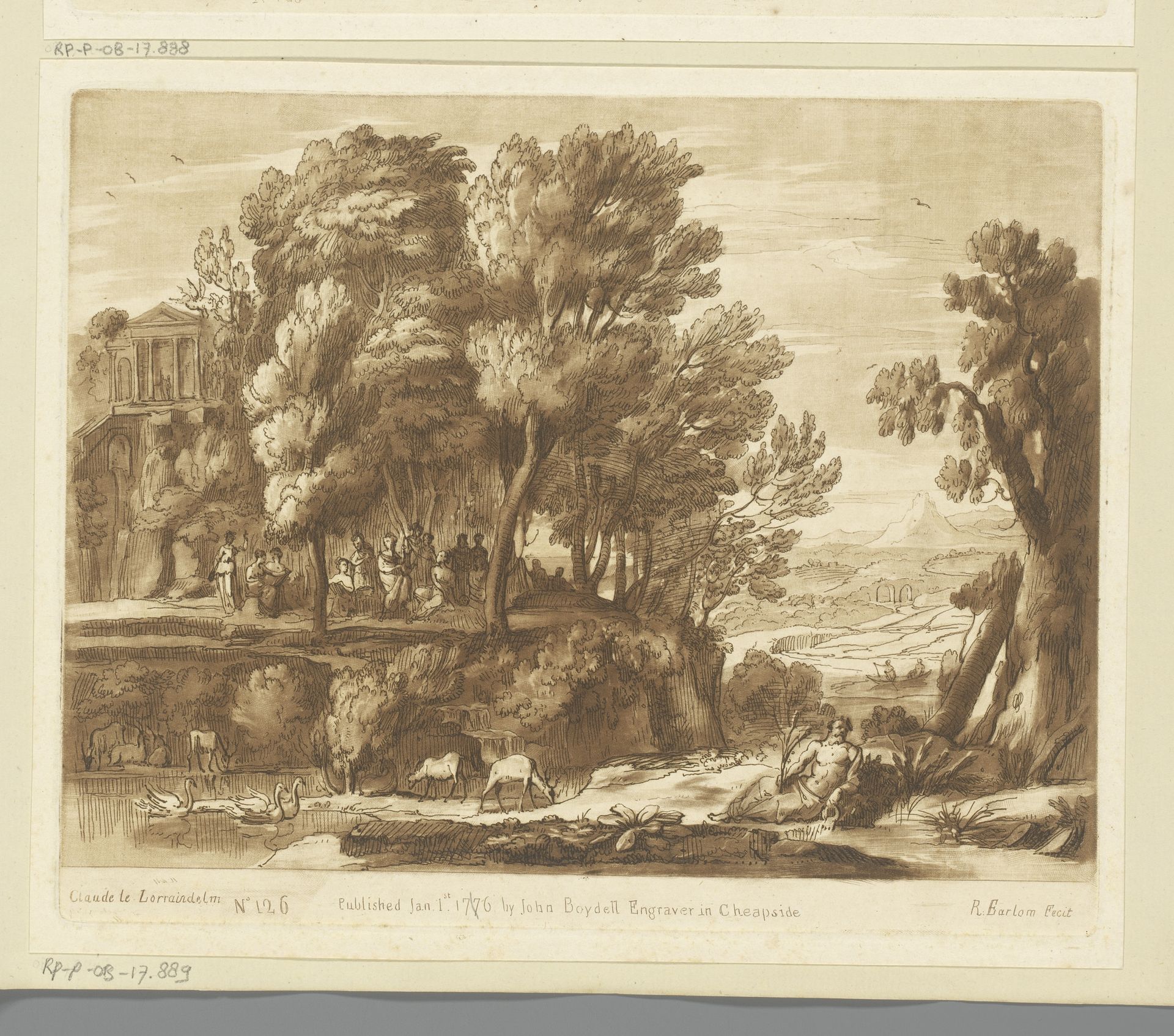 Landschap met de muzen op de berg Helicon by Richard Earlom