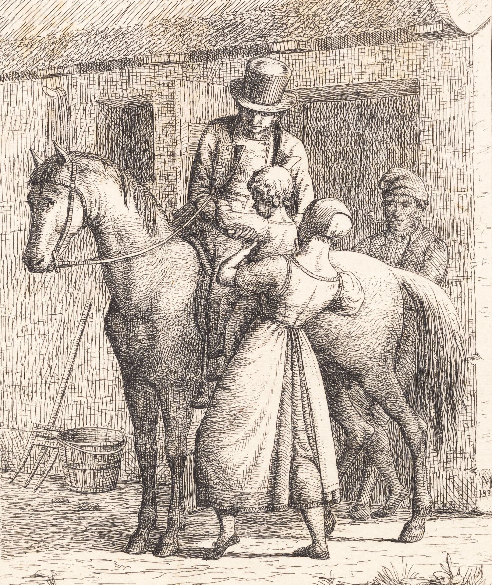 En bondefamilie by Wilhelm Marstrand
