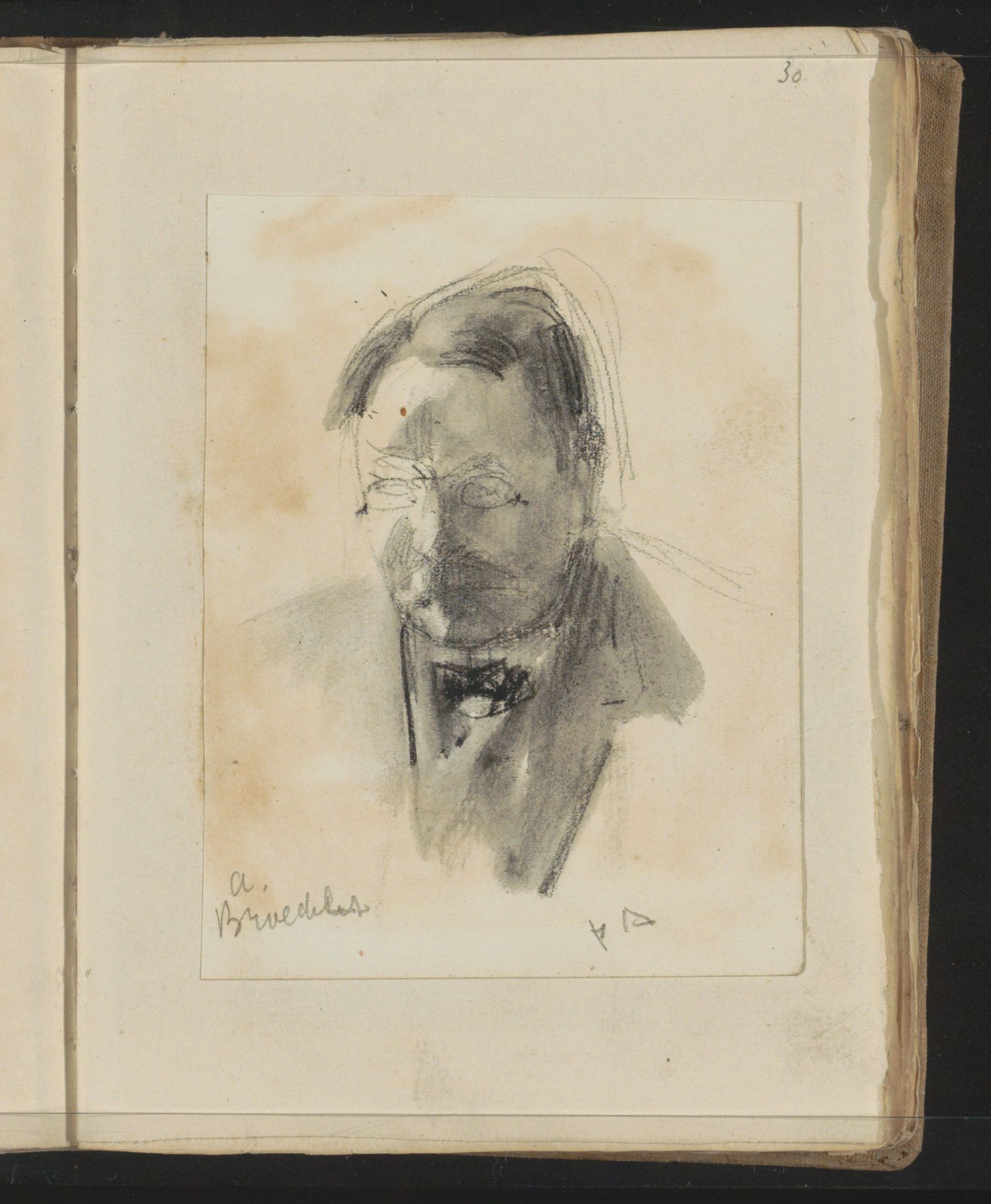 Portret van kunstenaar André Broedelet by Floris Arntzenius