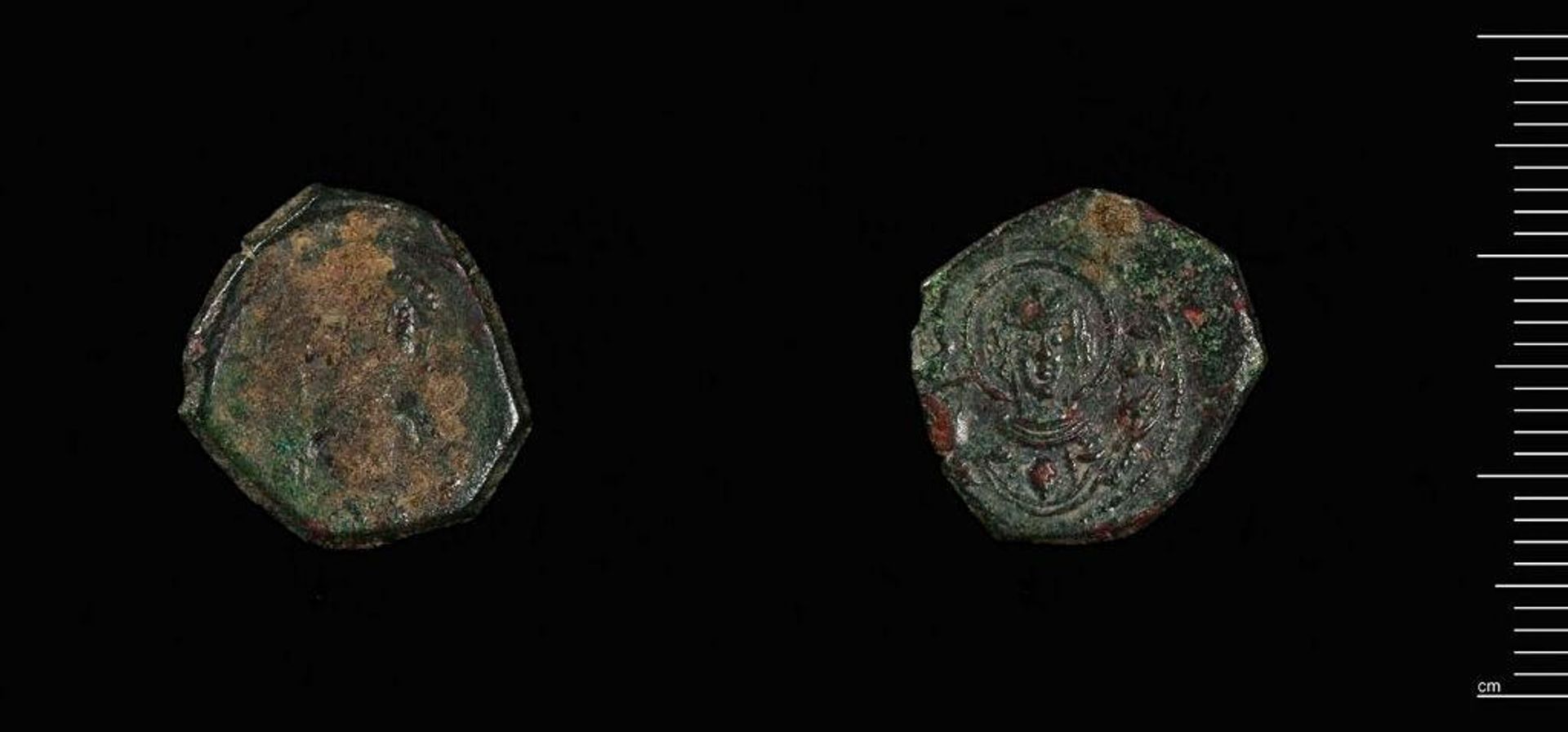 Half-tetarteron of Andronicos I, uncertain Greek Mint by Andronikos I