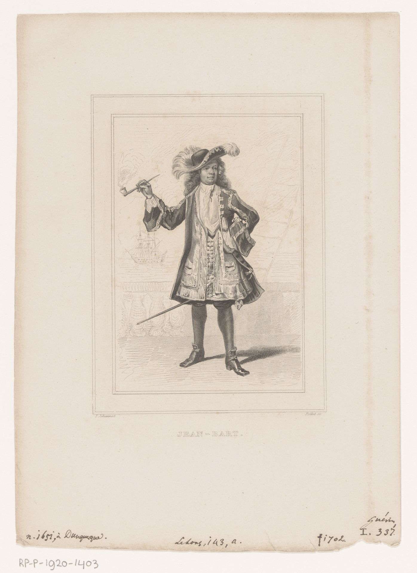 Portret van Jan Bart by Victor Florence Pollet