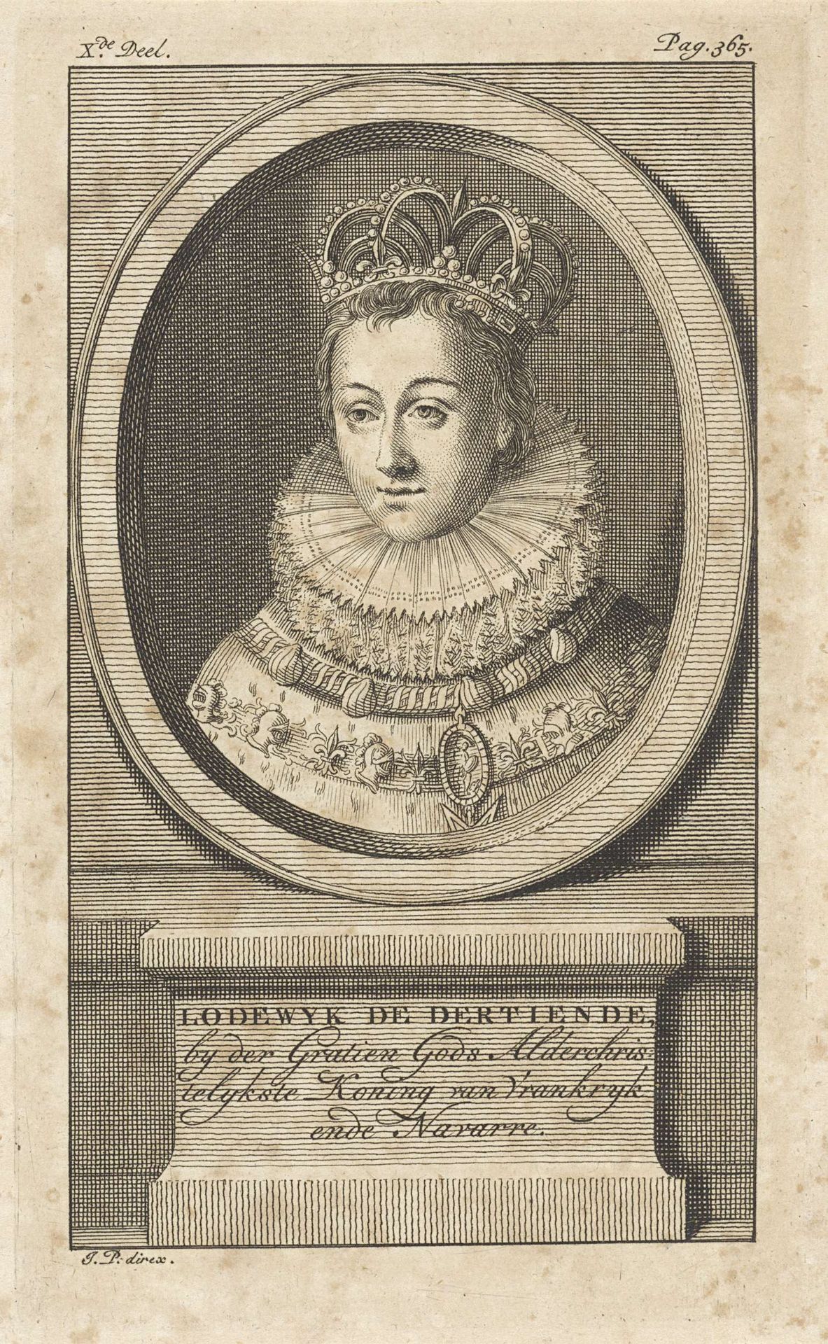 Portret van Lodewijk XIII, koning van Frankrijk by Jan Punt