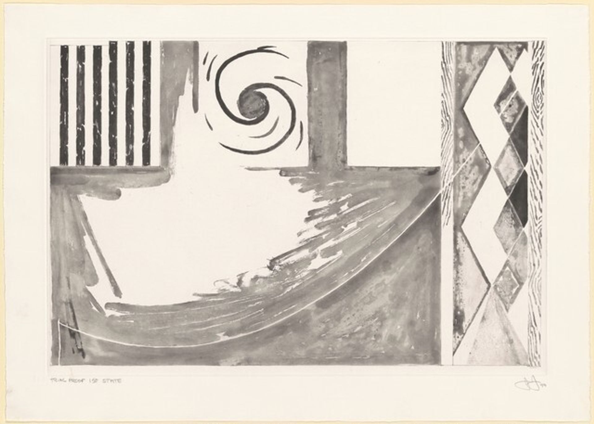 Untitled (Embassies) [trial proof 1st state] by Jasper Johns