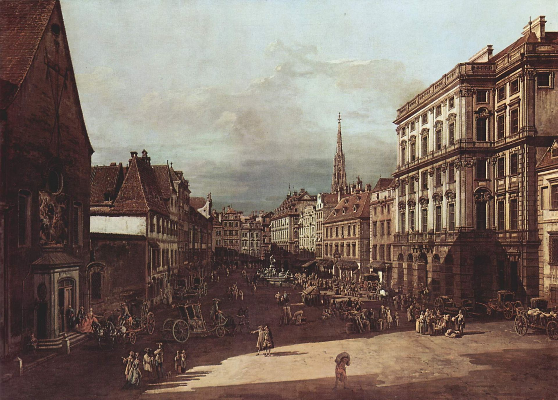 View of Vienna, flour market of Southwest seen from northeast by Bernardo Bellotto