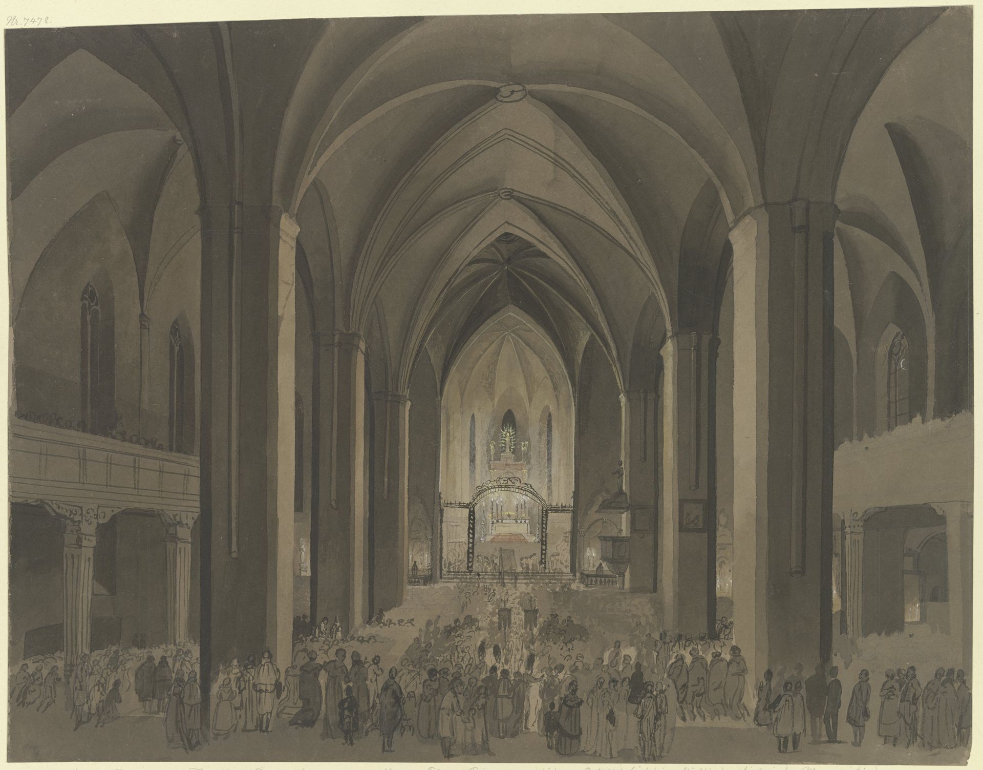 Christmesse im Dom zu Frankfurt am Main by Johann Ludwig Ernst Morgenstern