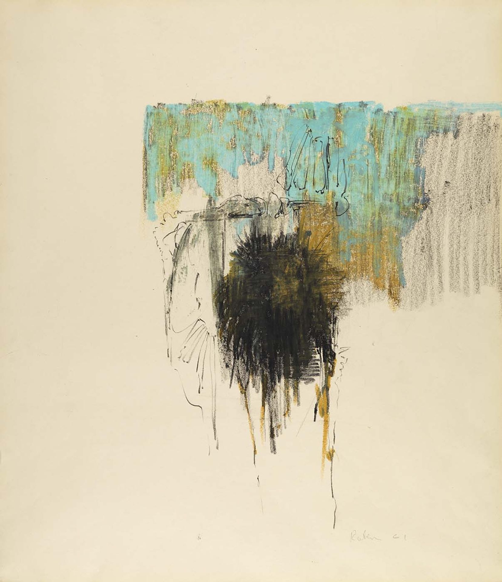 Blue and Ochre by Richards Ruben