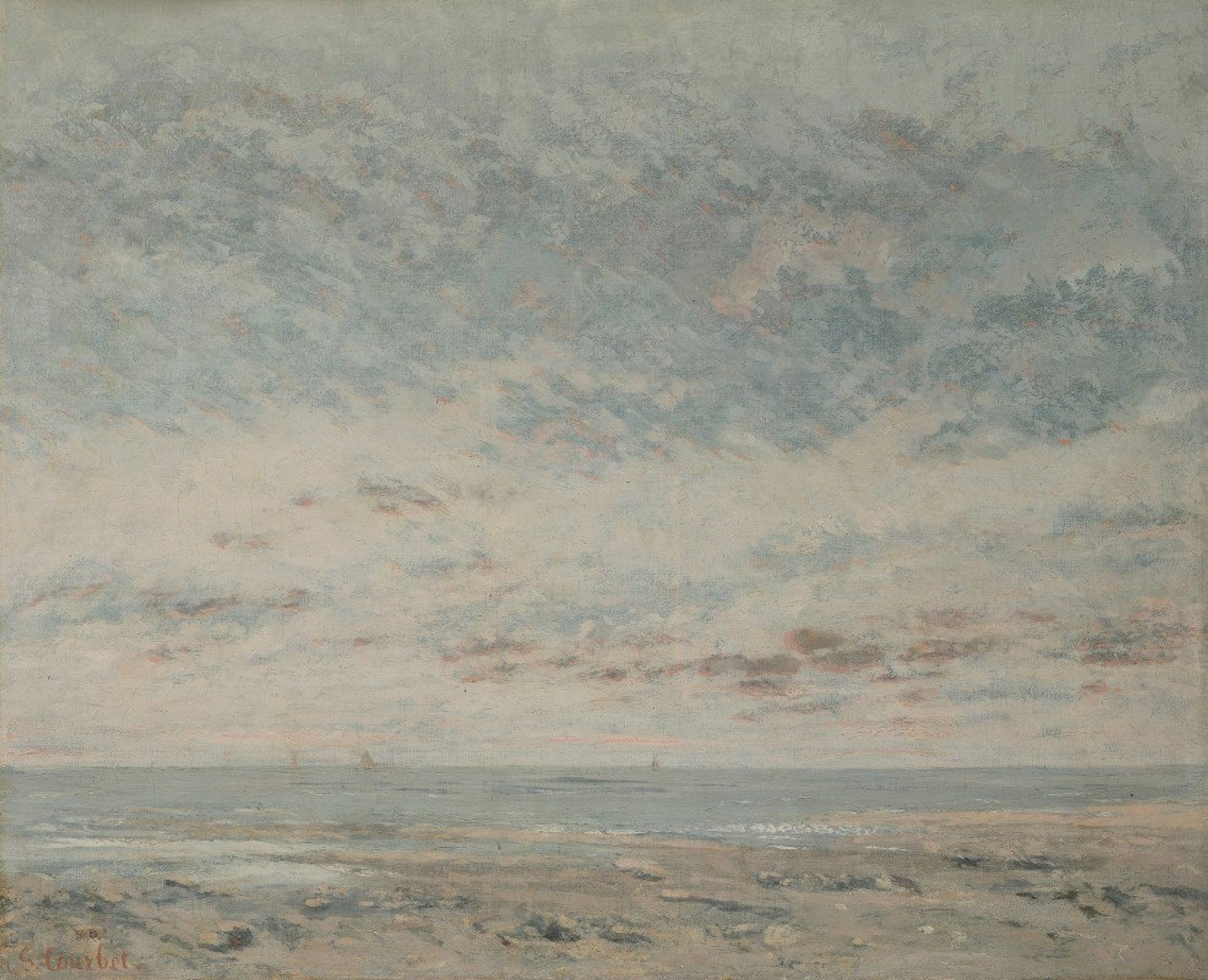 Low Tide at Trouville by Gustave Courbet
