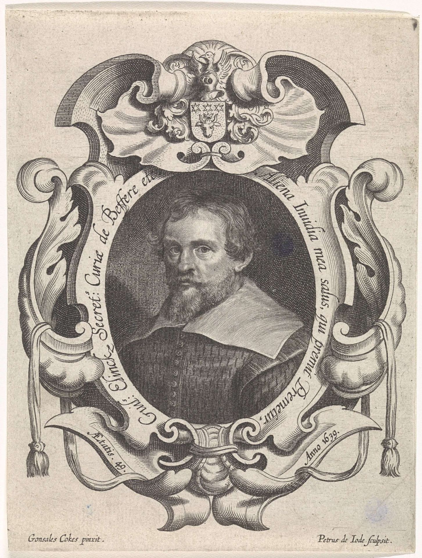 Portret van Willem Elinck by Pieter de (II) Jode
