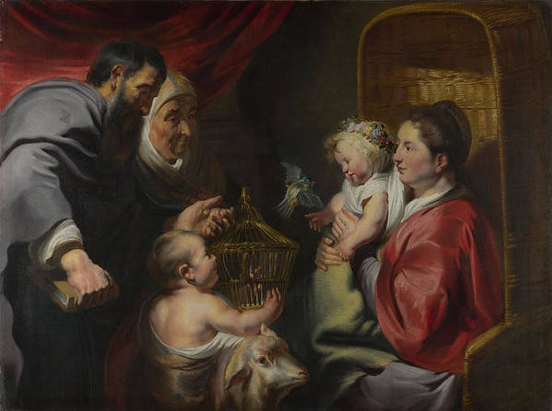 The Virgin and Child with Saint John and His Parents by Jacob Jordaens