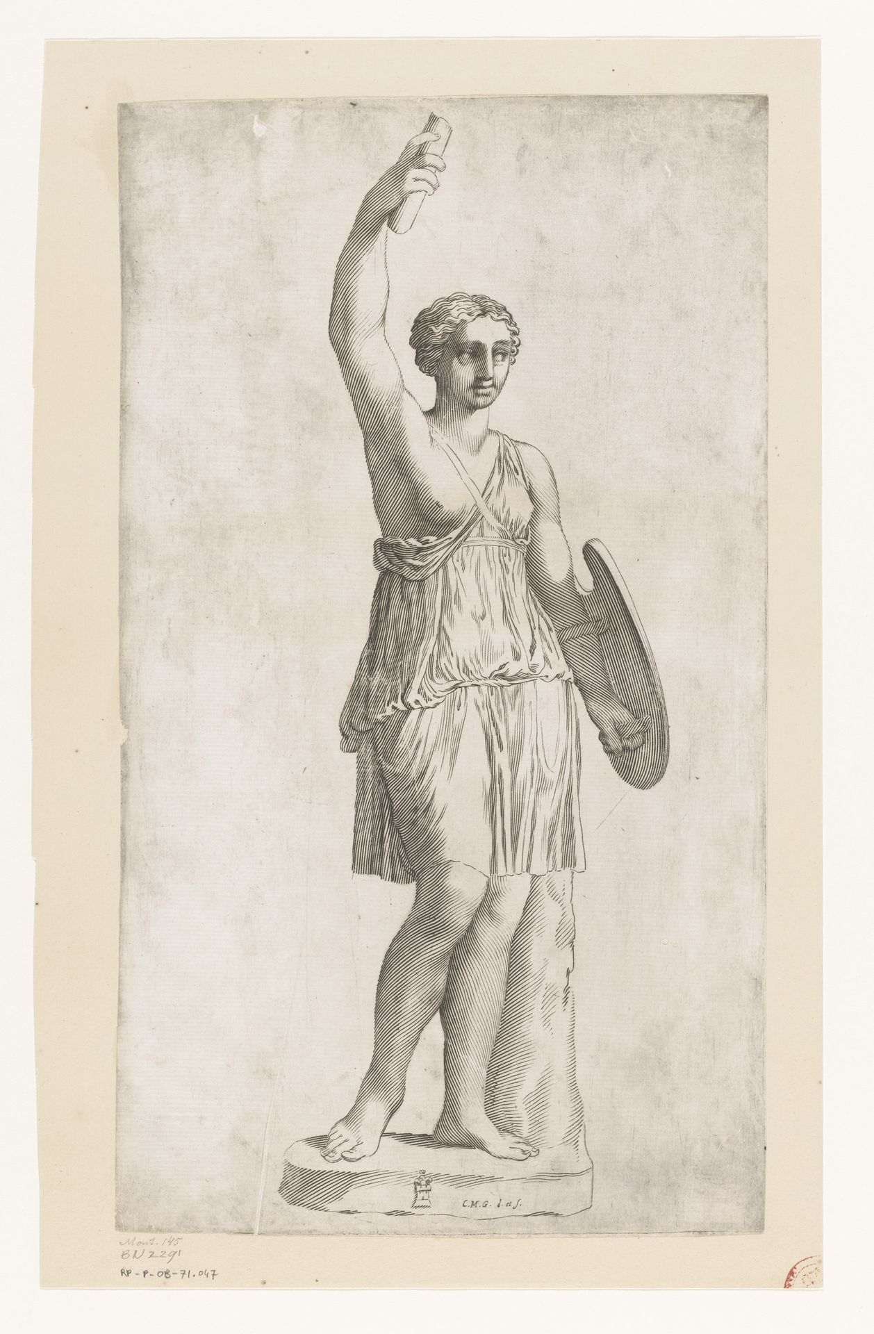 Standbeeld van een Amazone by Claude Mellan