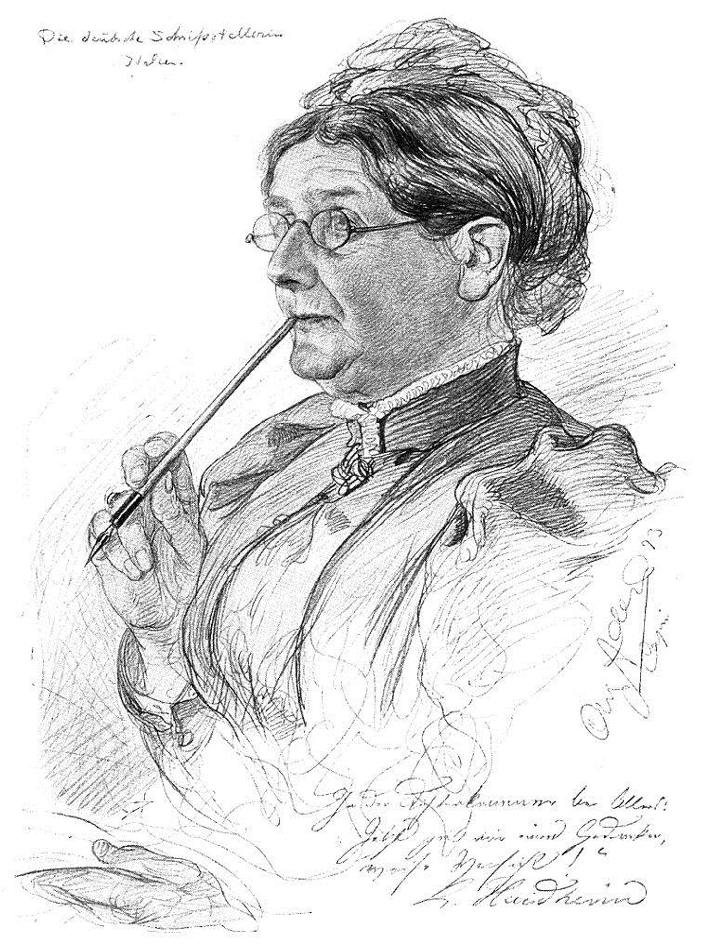 Portrait of Luise Haidheim by Christian Wilhelm Allers