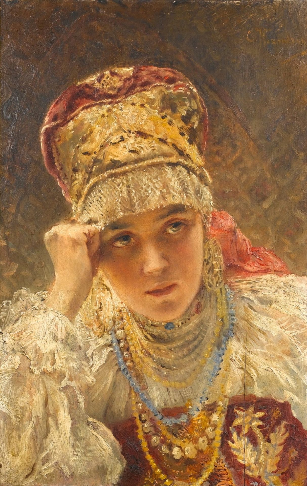 A Young Boyarynia by Konstantin Egorovich Makovsky