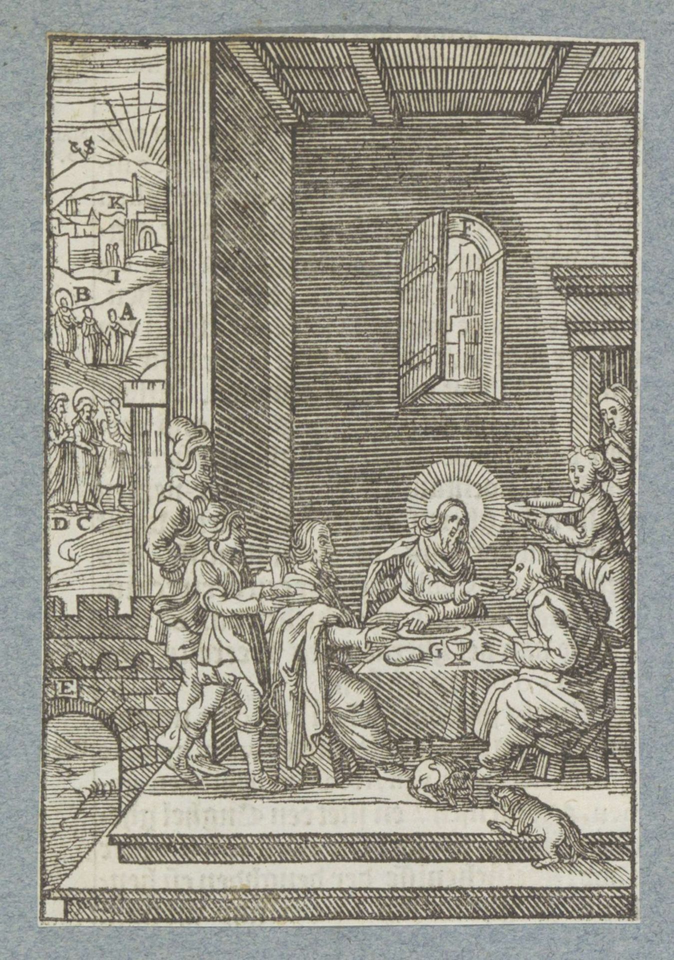 Maaltijd in Emmaüs by Christoffel van (II) Sichem