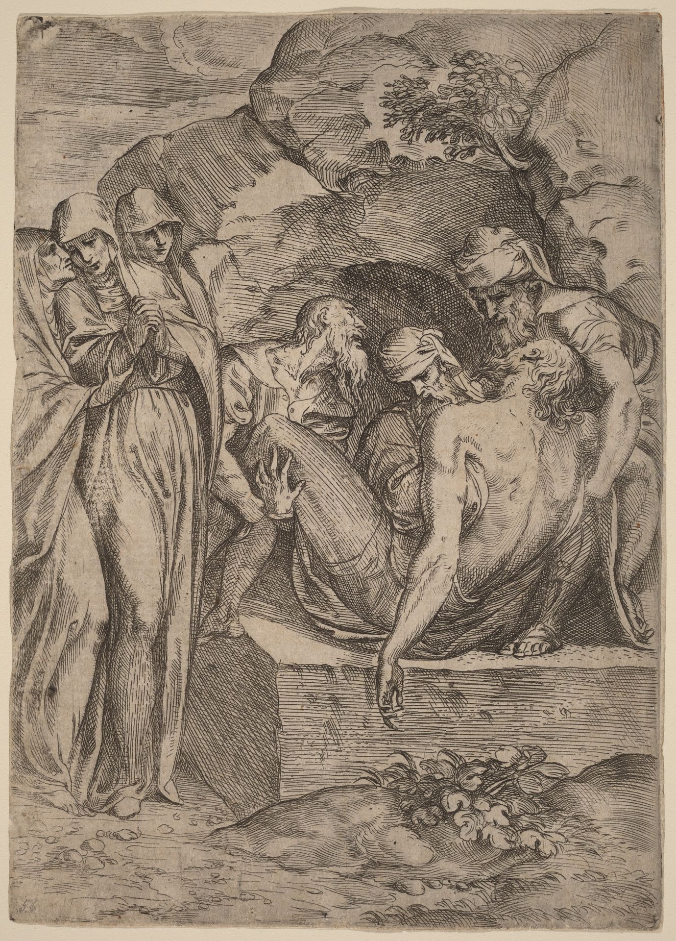 The Entombment by Battista Angolo del Moro