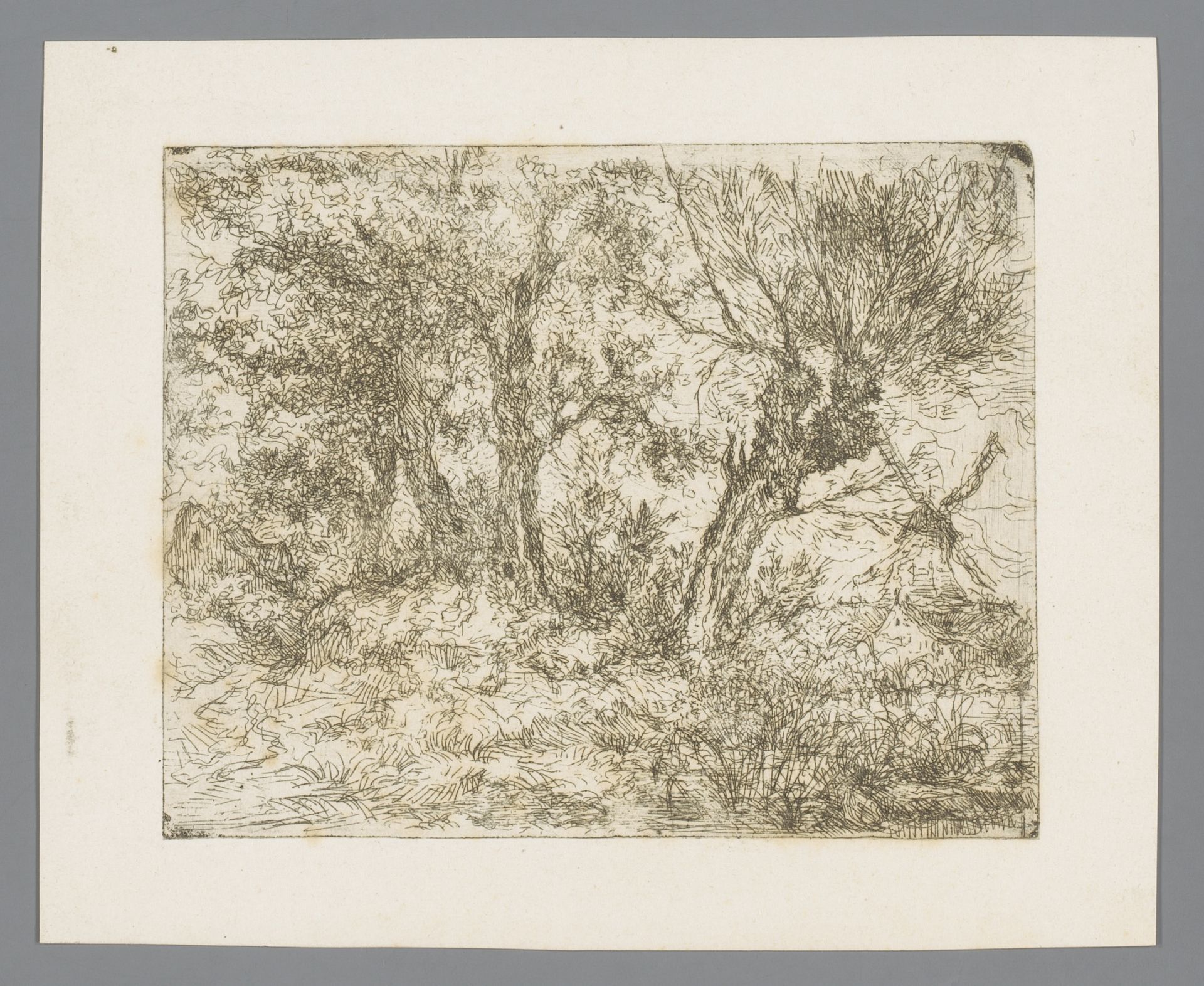 Landschap met molen by Willem (II) Linnig