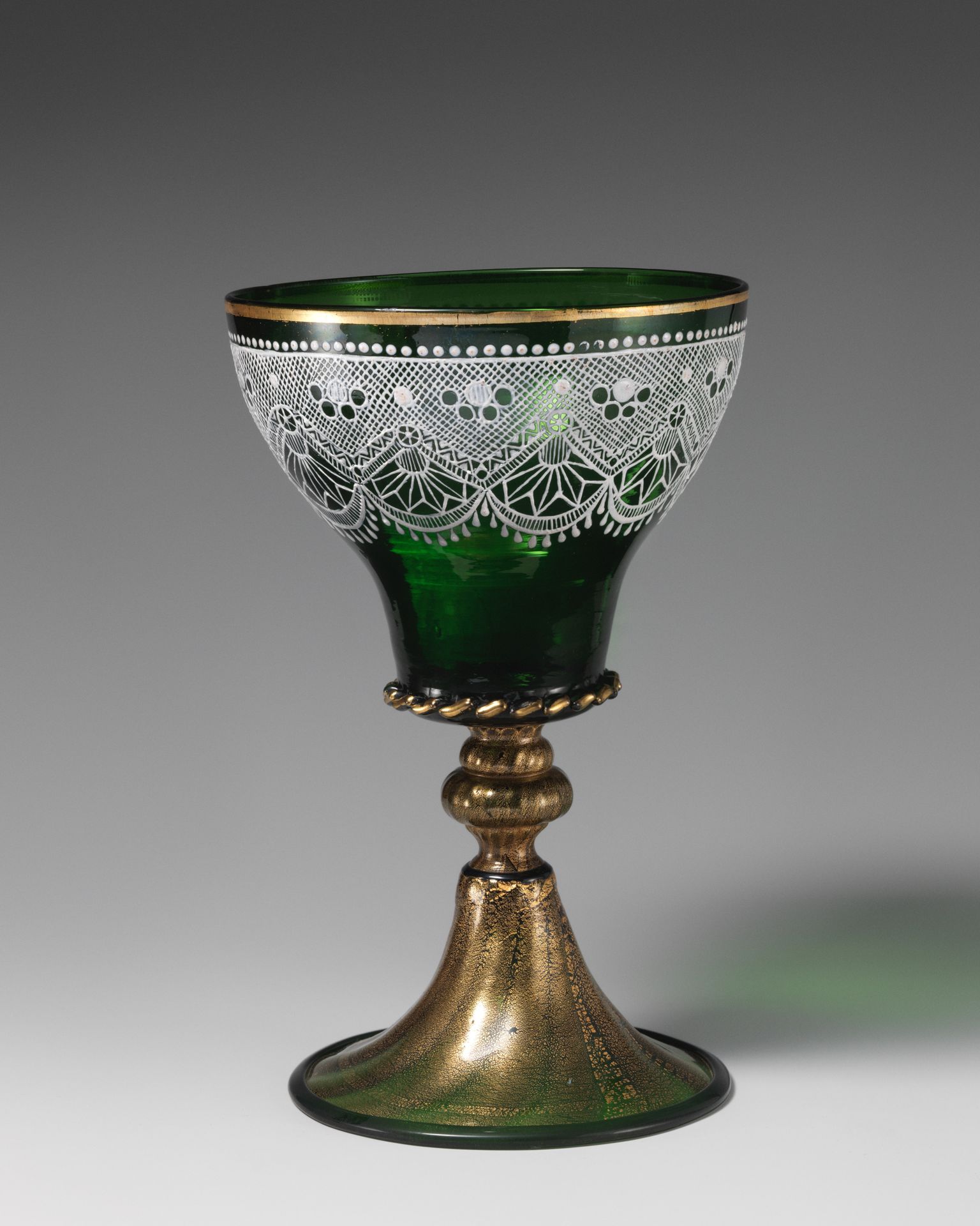 Goblet with lace design by Società Anonima per Azioni Salviati & C.